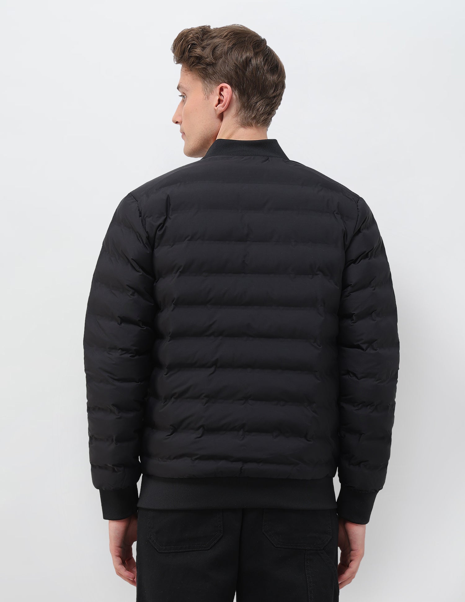 Puffer Baseball Collar Regular Fit Jacket Black - U.S. Polo Assn. India | Large