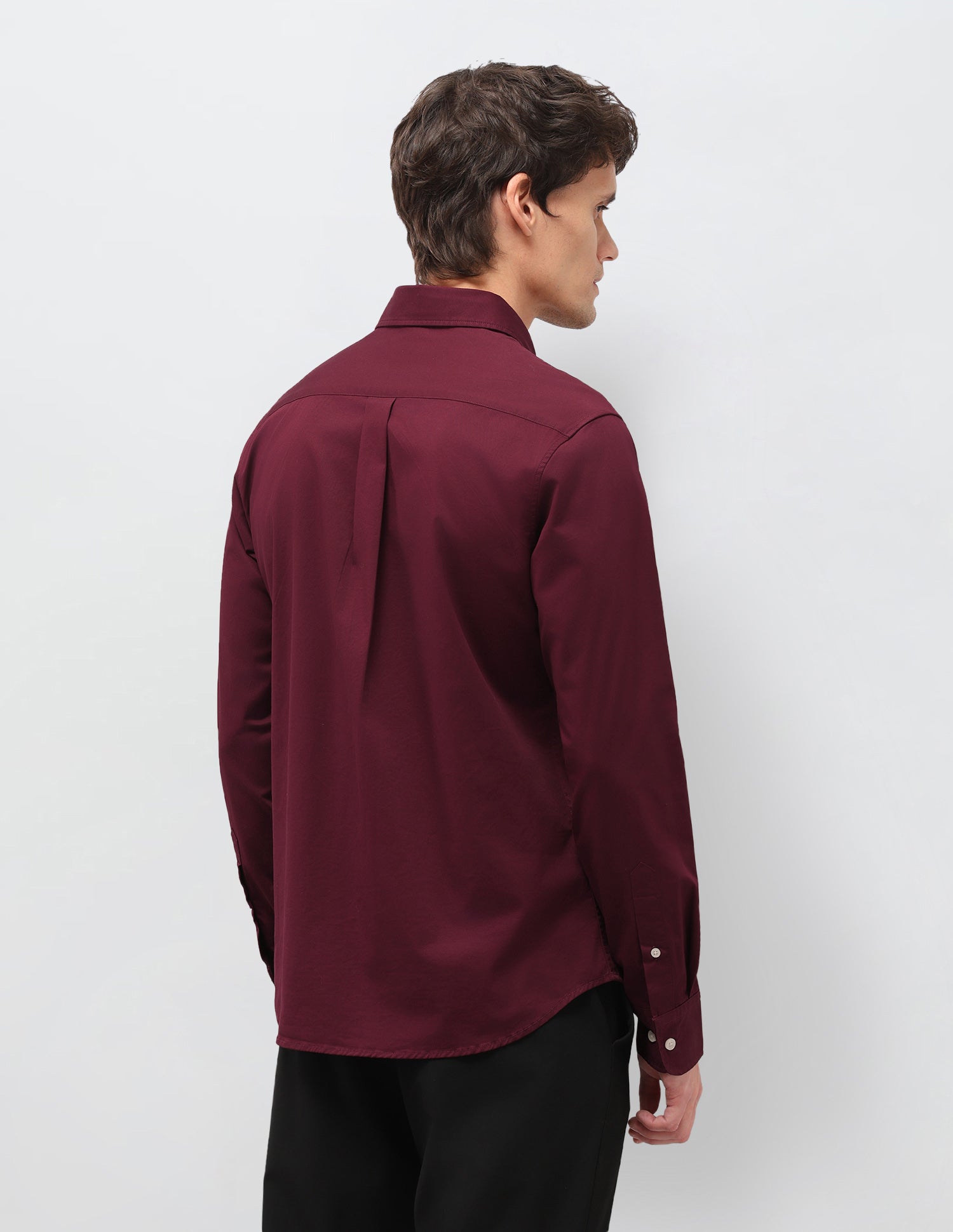 Twill Solid Shirt Maroon - U.S. Polo Assn. India | Large