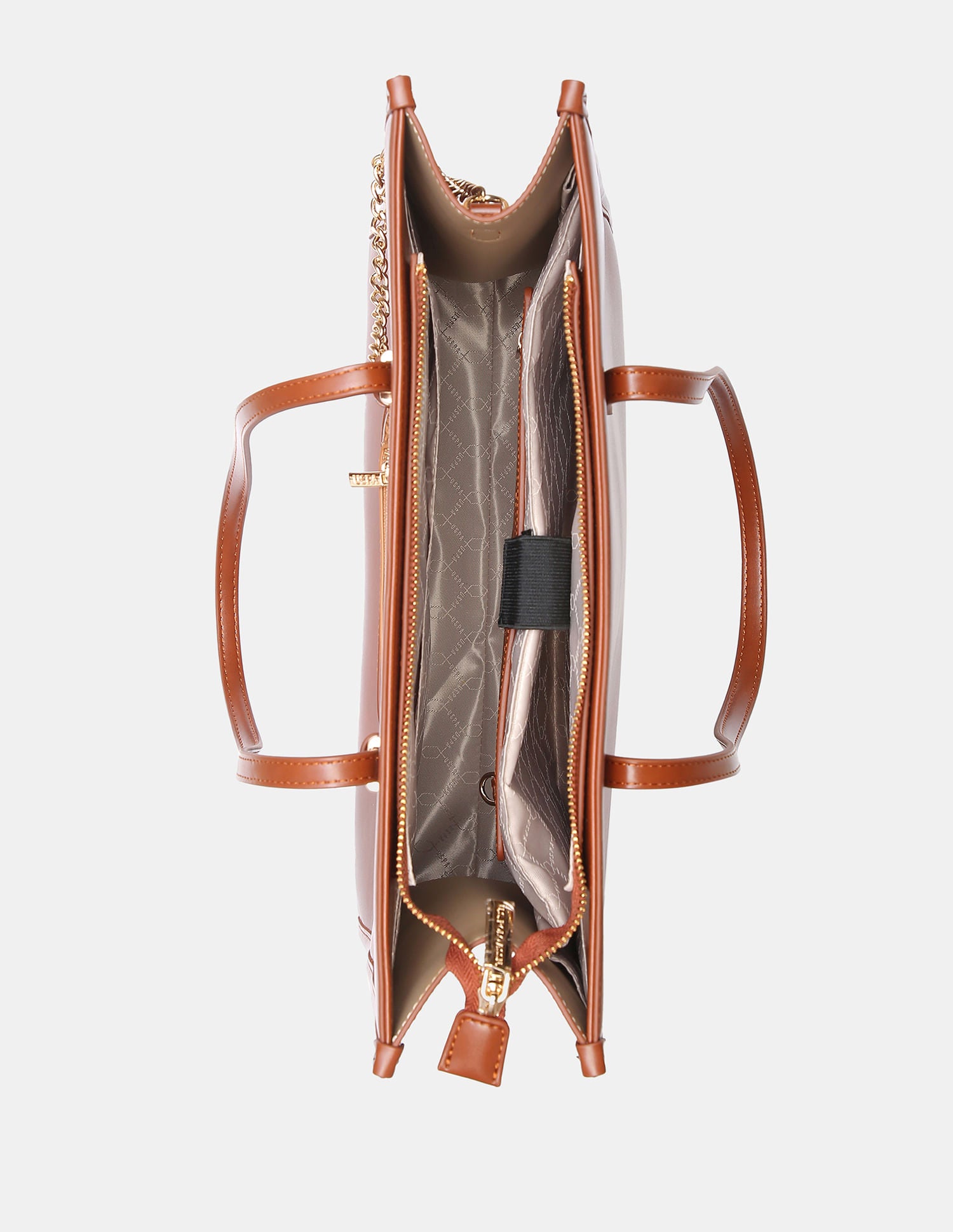 Women Berry Large Sleek Laptop Tote Bag with card holder Tan - U.S. POLO ASSN. | Large