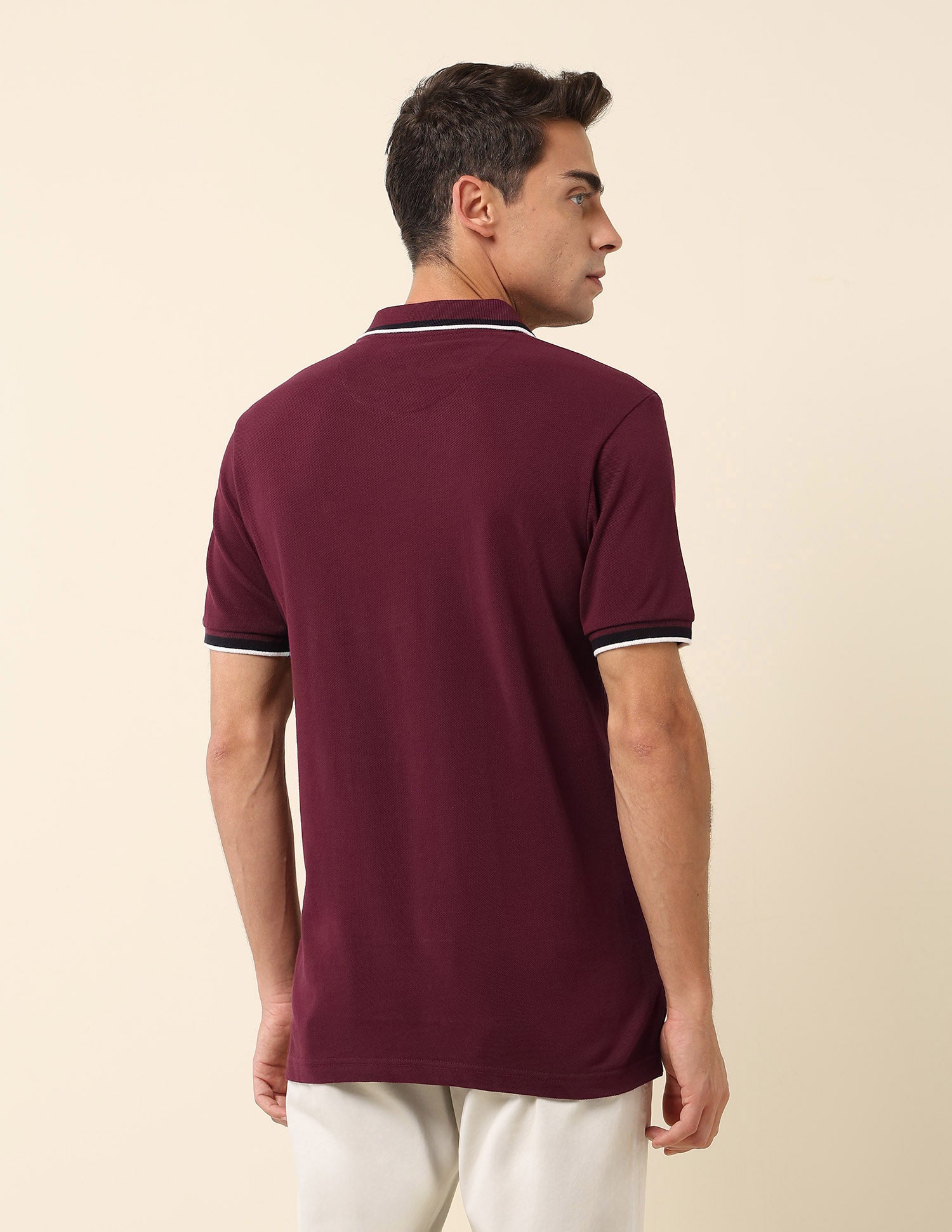 Pure Cotton Slim Fit Polo Shirt Maroon - U.S. Polo Assn. India | Large