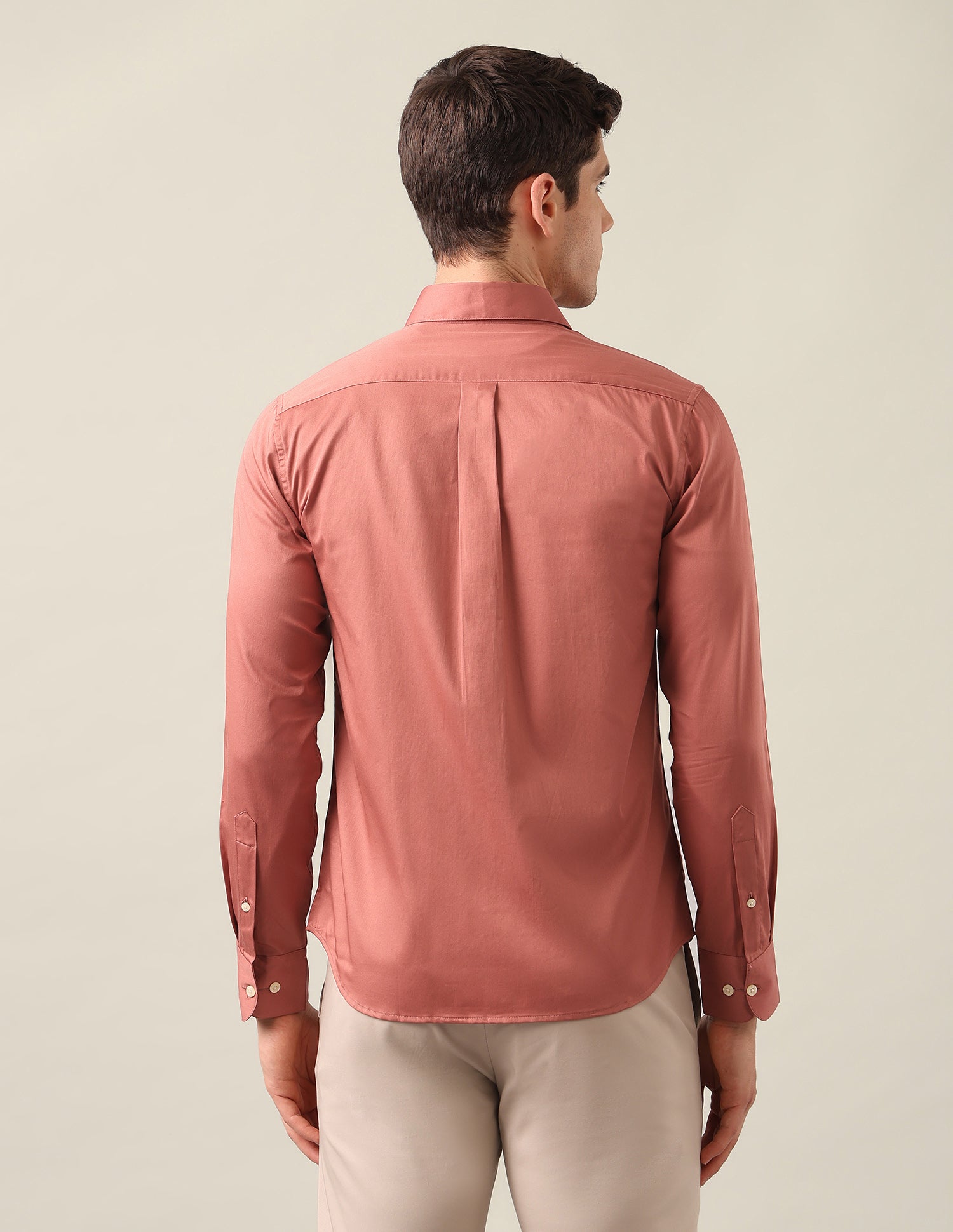 Satin Tailored Fit Shirt Rust - U.S. Polo Assn. India | Large