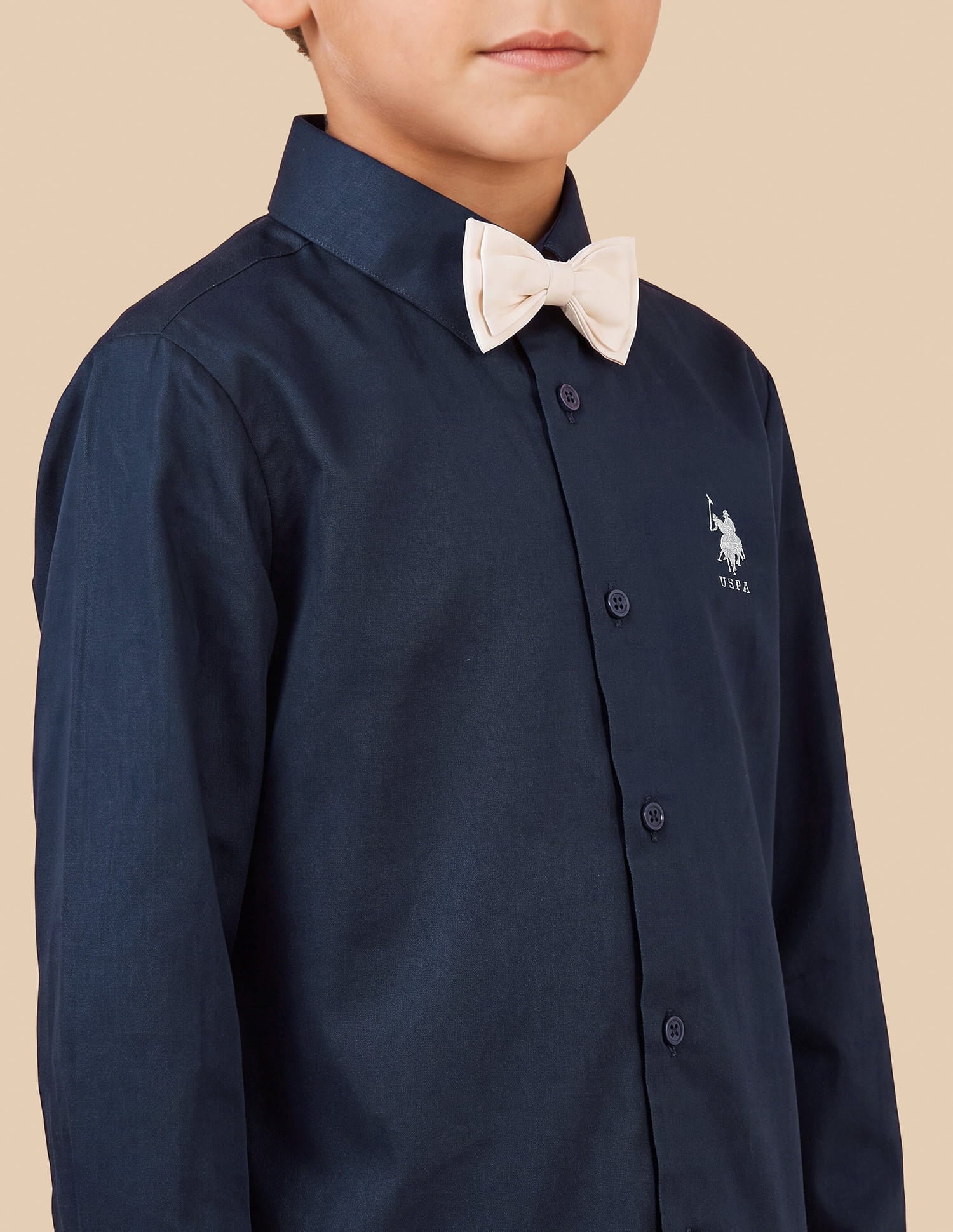 Satin Regular Fit Shirt Blue - U.S. Polo Assn. India | Large