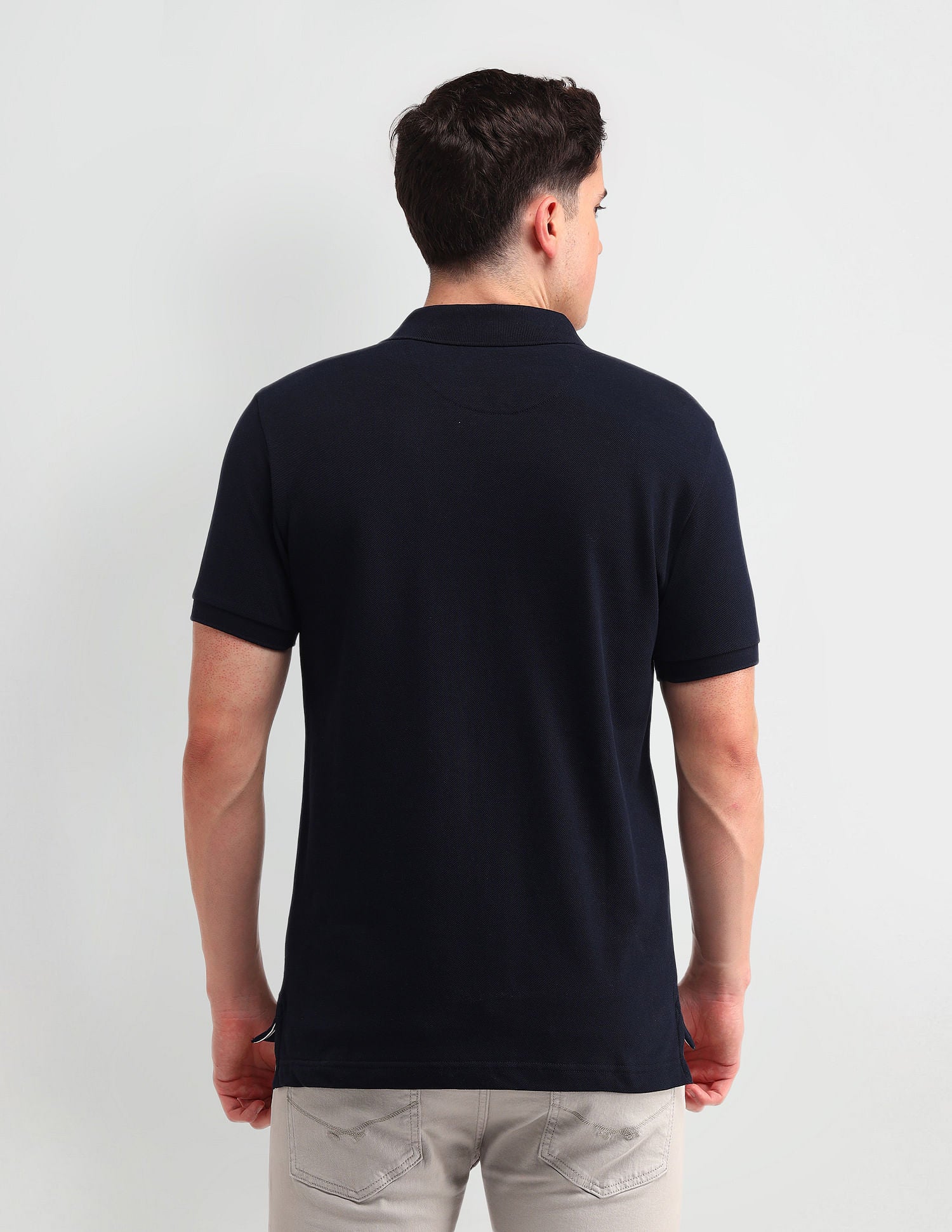 Outdoor Muscle Fit Brand Polo Shirt Navy - U.S. POLO ASSN. | Large