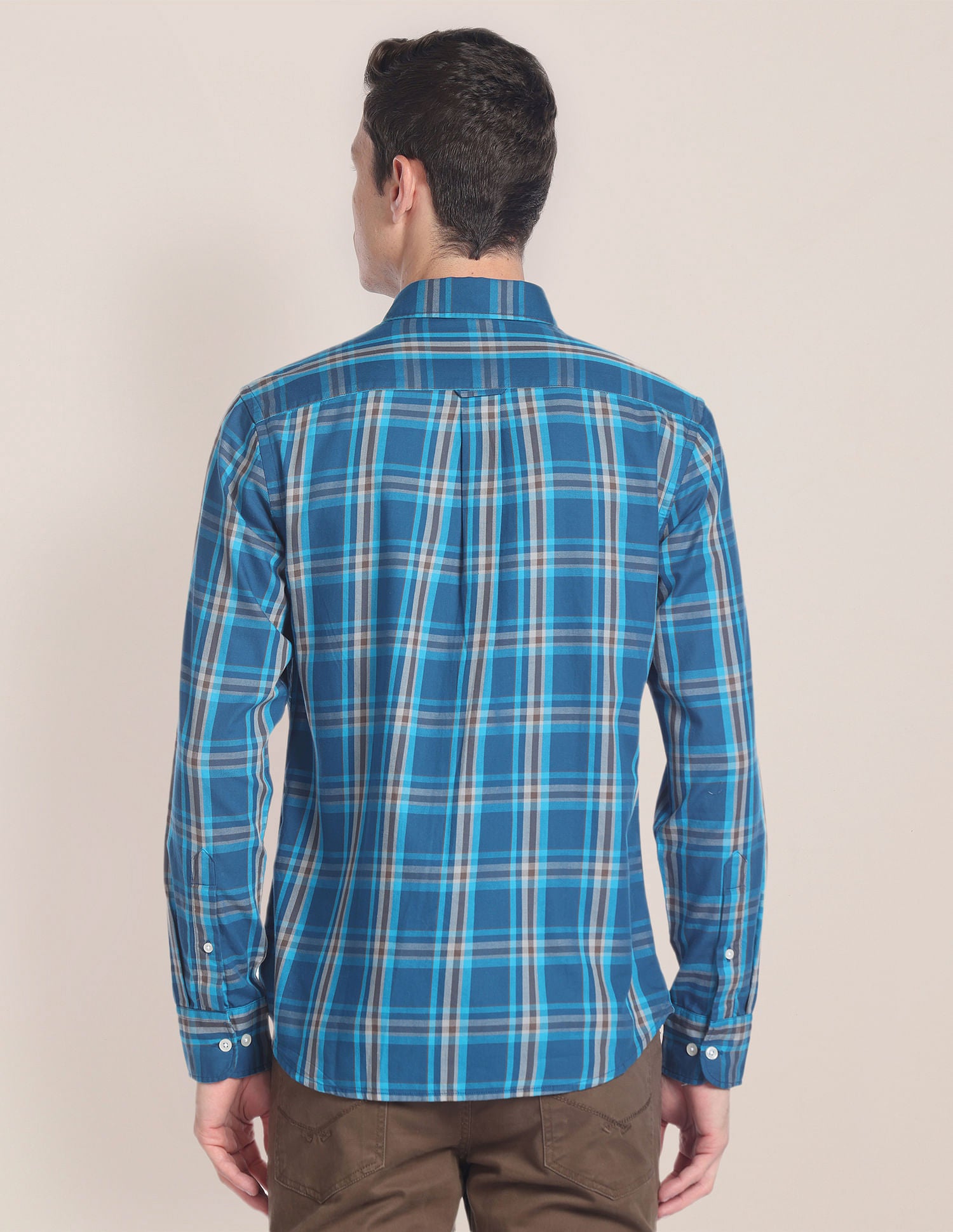 Tartan Check Twill Shirt Blue - U.S. Polo Assn. India | Large