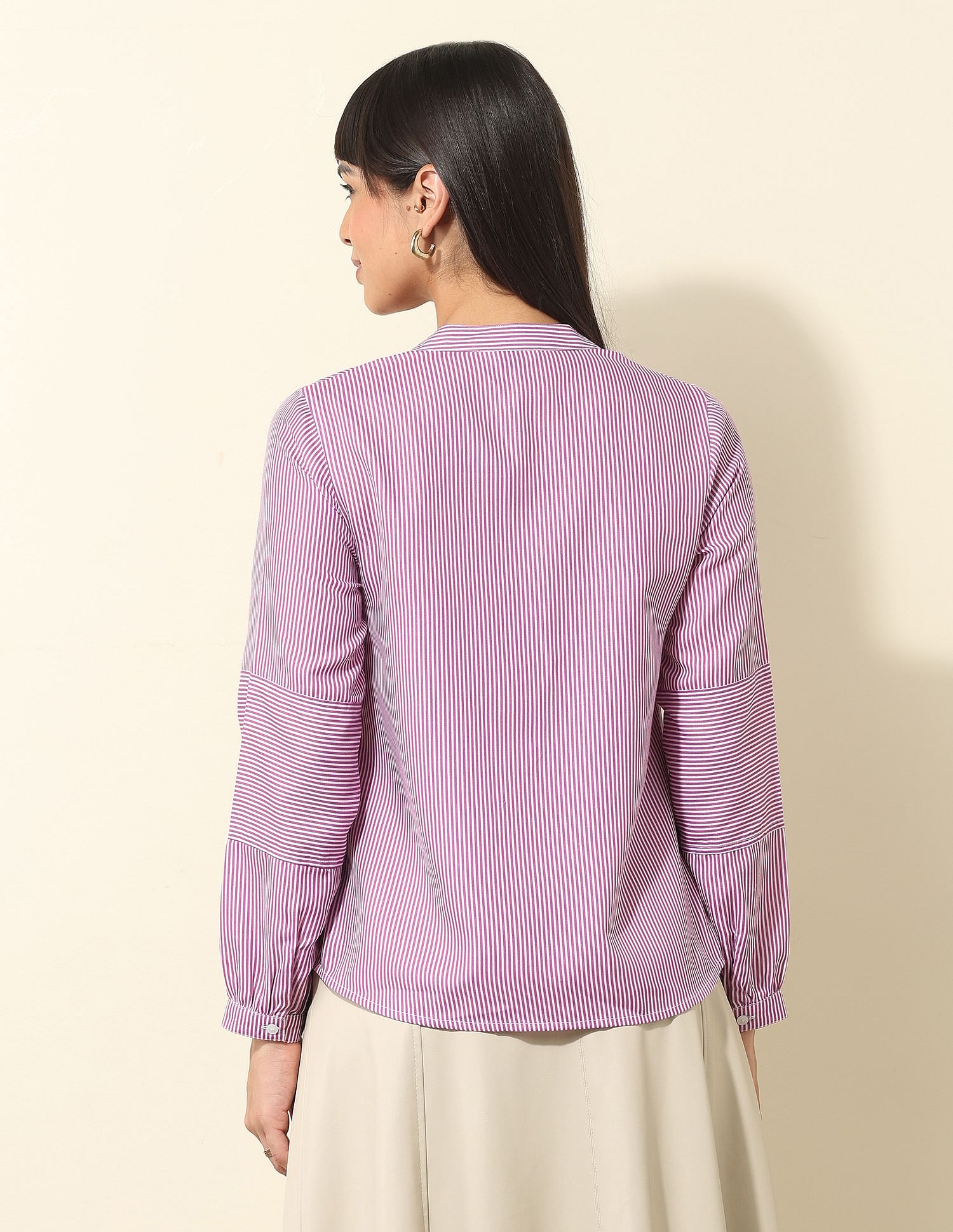 Vertical Striped Shirt Mauve - U.S. POLO ASSN. | Large