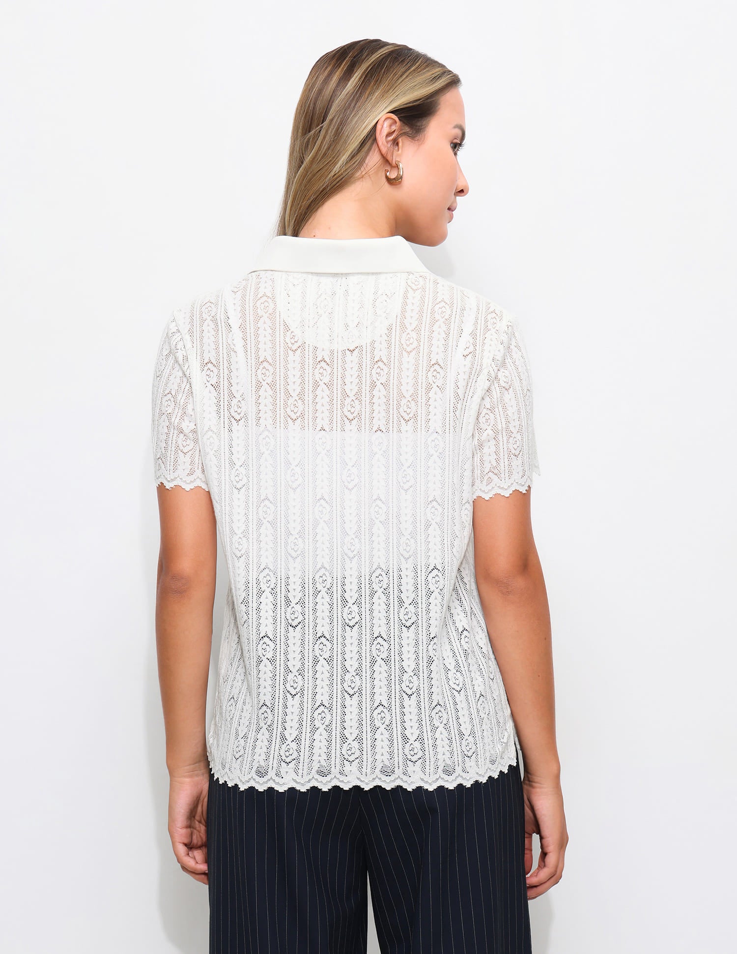 Laced Relaxed Fit Polo Shirt White - U.S. Polo Assn. India | Large