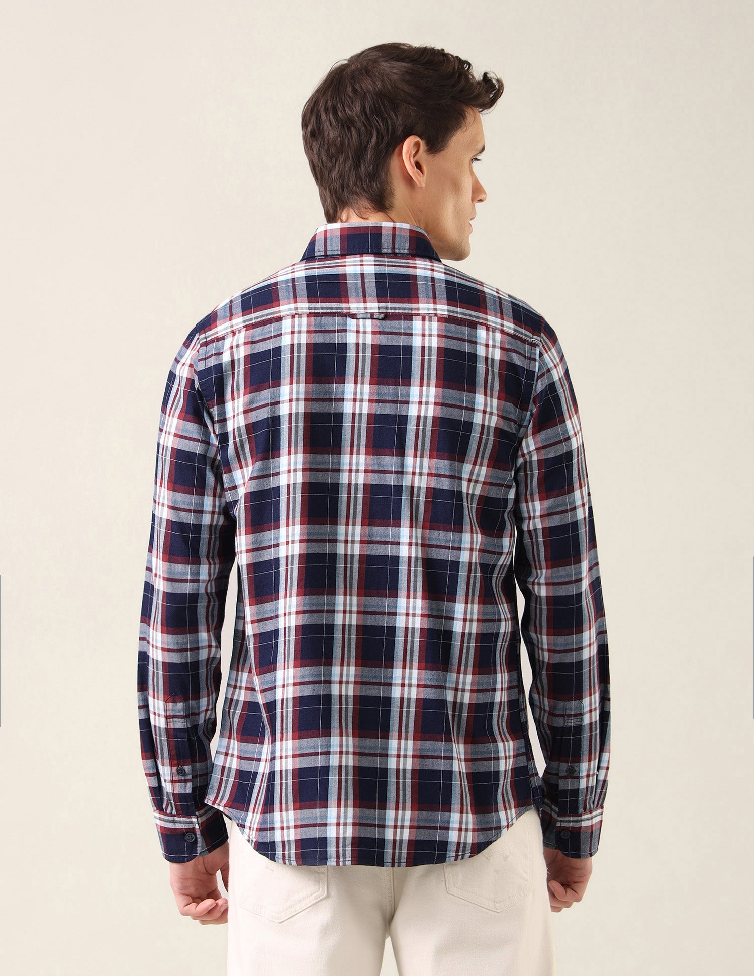 Plaid Checked Twill Shirt Red - U.S. Polo Assn. India | Large