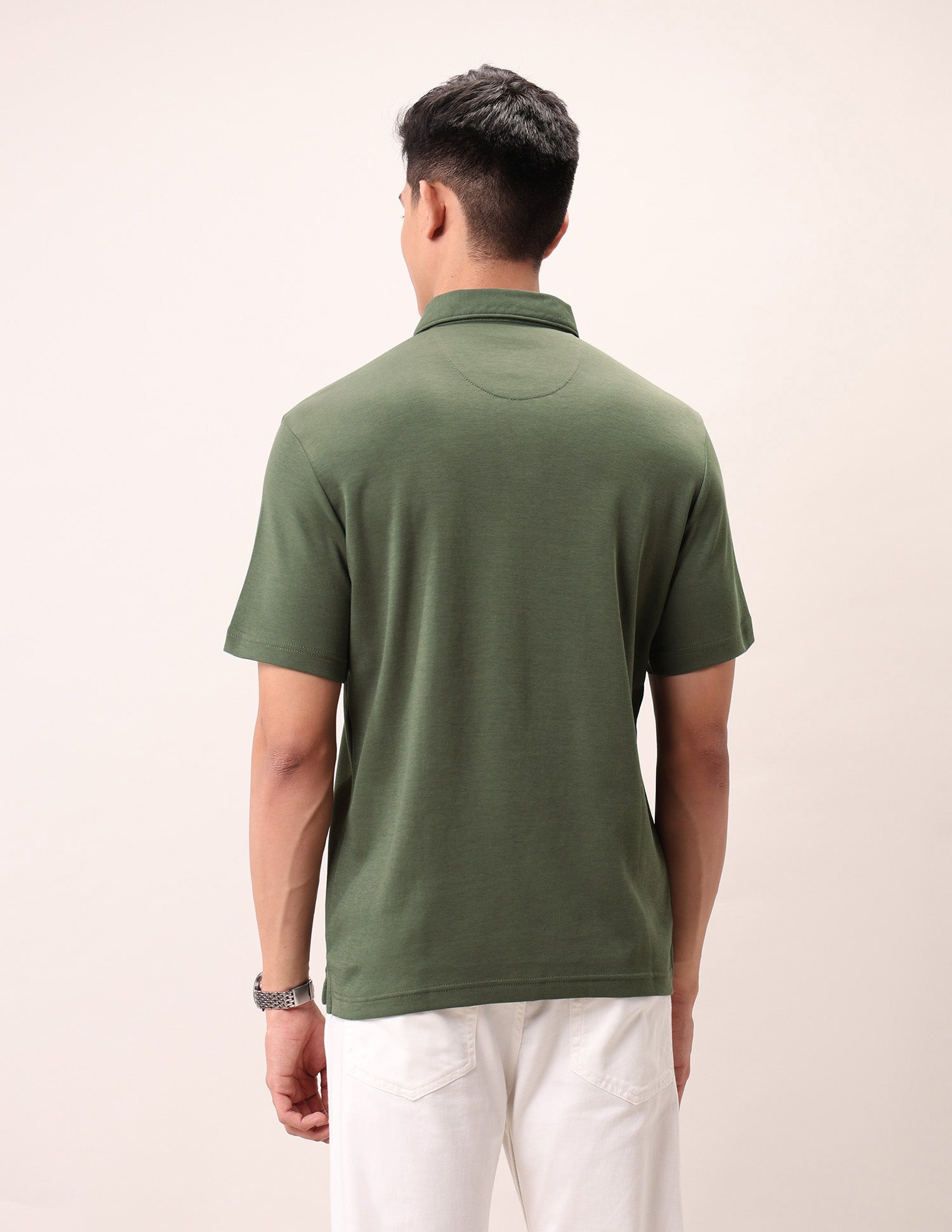 Brand Embossed Outdoor Polo Shirt Olive - U.S. Polo Assn. India | Large