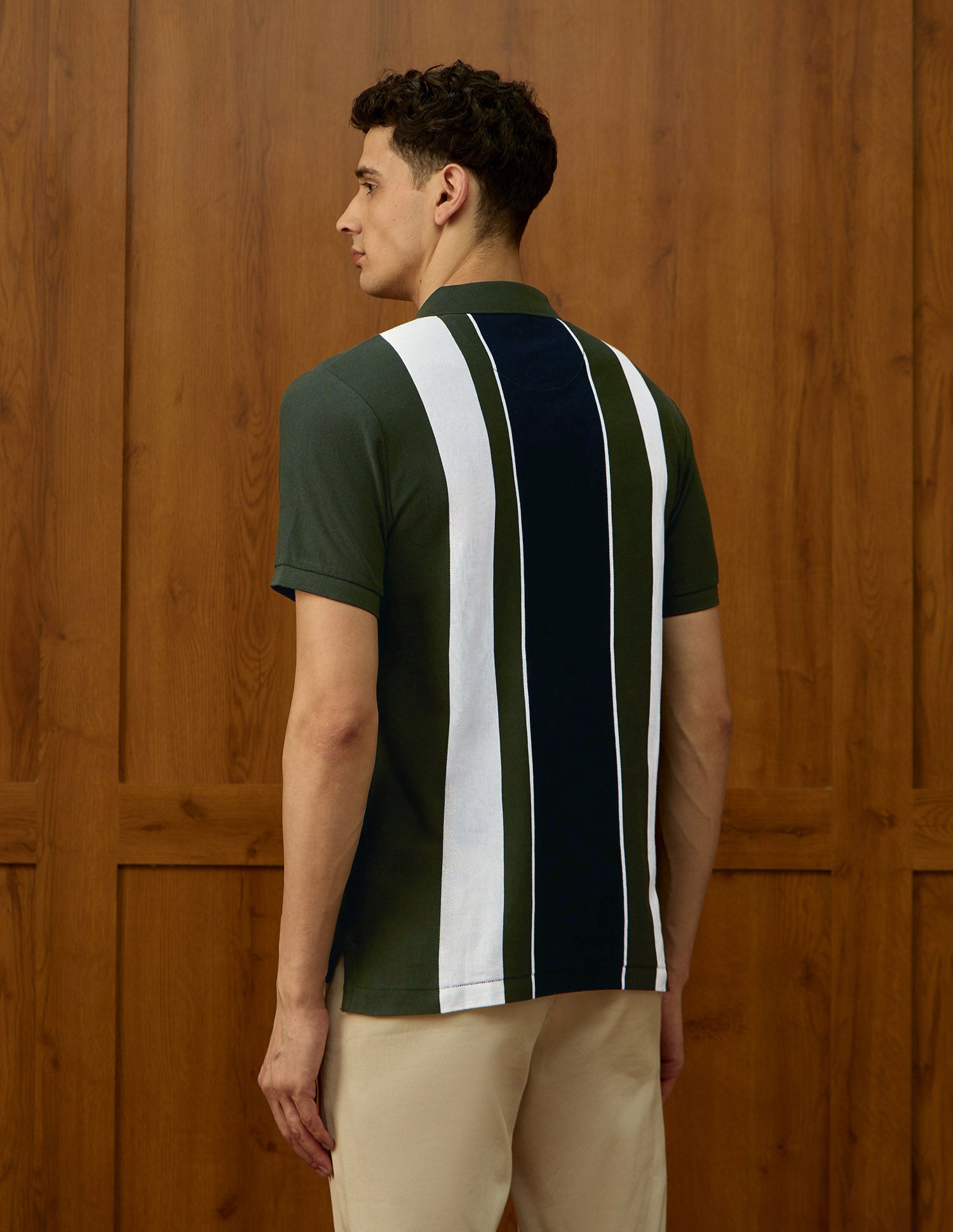 Colorblocked Varsity Theatre Polo Shirt Olive - U.S. POLO ASSN. | Large