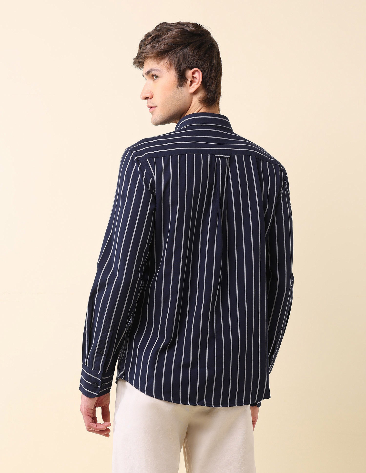 Vertical Striped Oxford Shirt Navy - U.S. Polo Assn. India | Large