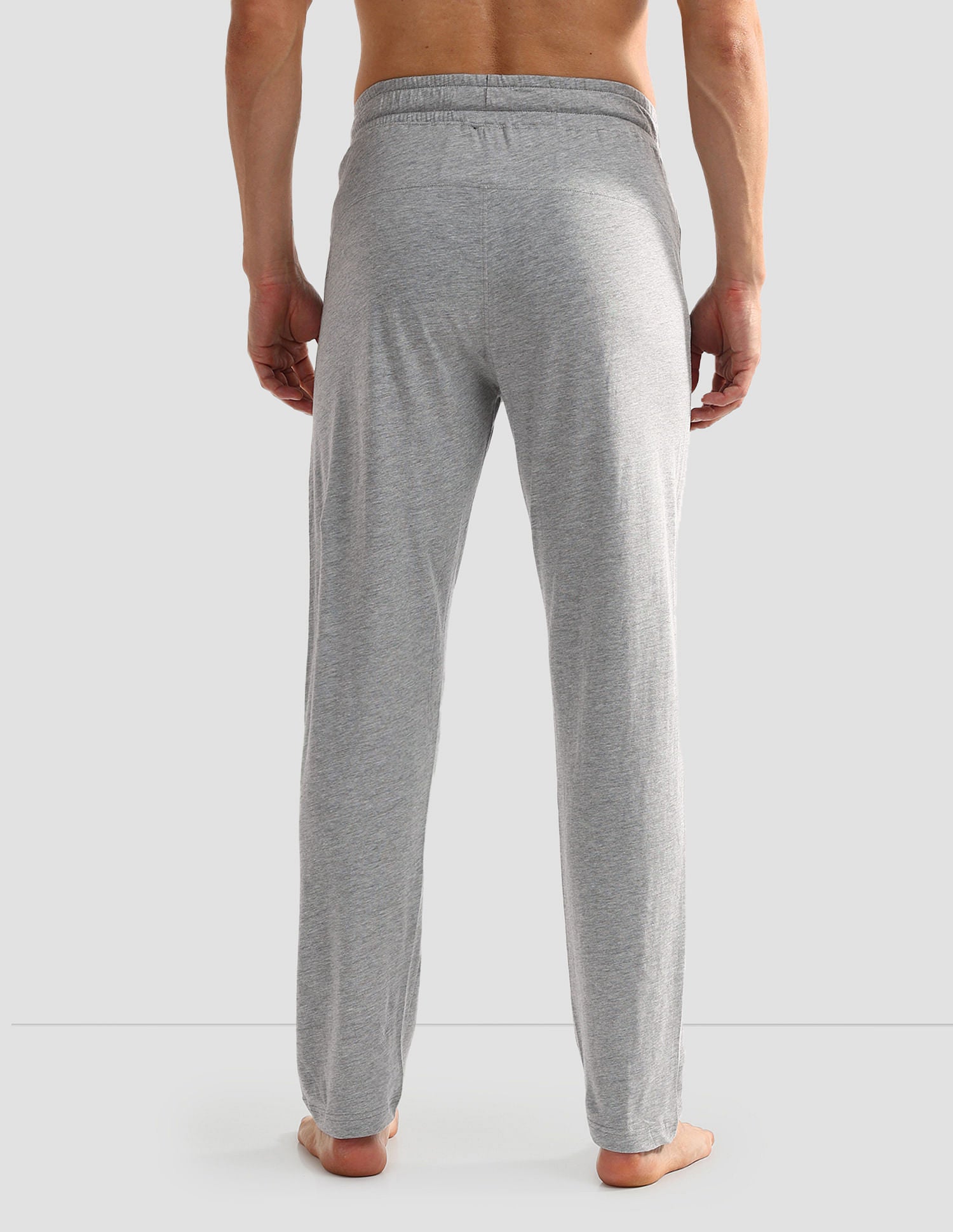 Mid Rise Solid OR002 Lounge Track Pants - Pack Of 1 Grey Melange - U.S. POLO ASSN. | Large