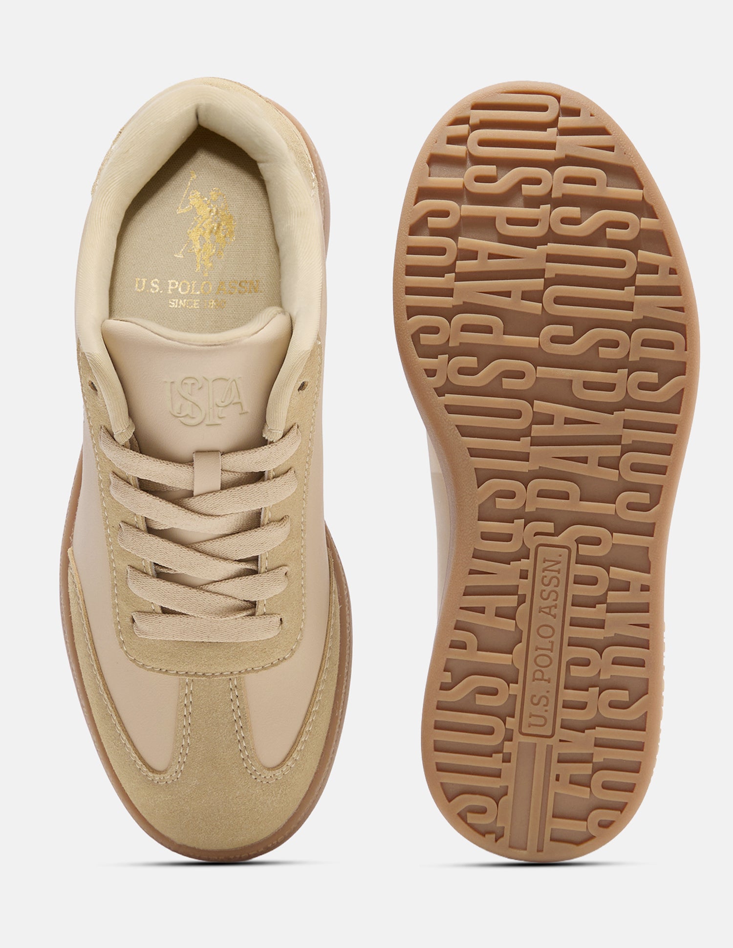 Vega Lace-Ups Sneakers Light Beige - U.S. Polo Assn. India | Large