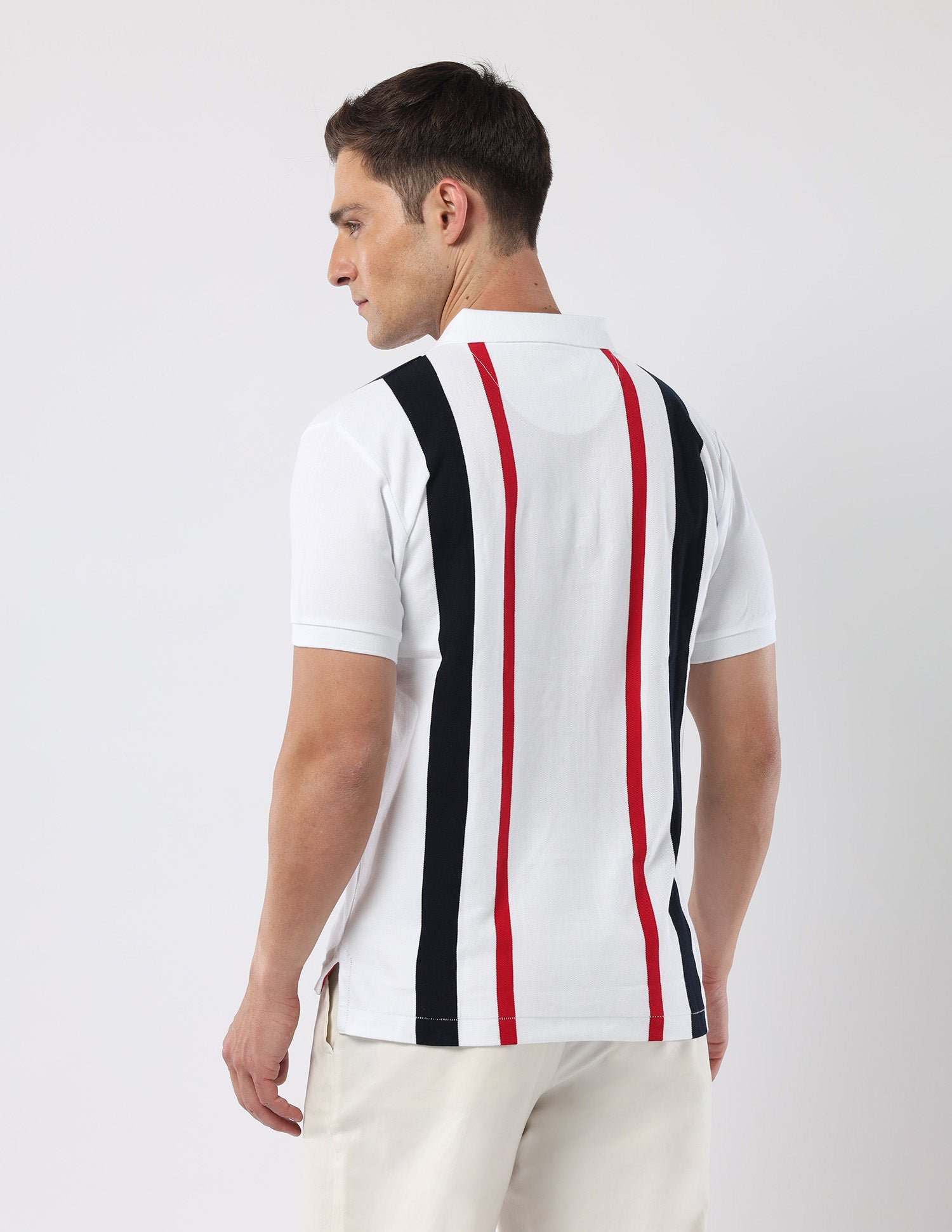 Vertical Striped 135 Anniversary Polo Shirt White - U.S. Polo Assn. India | Large