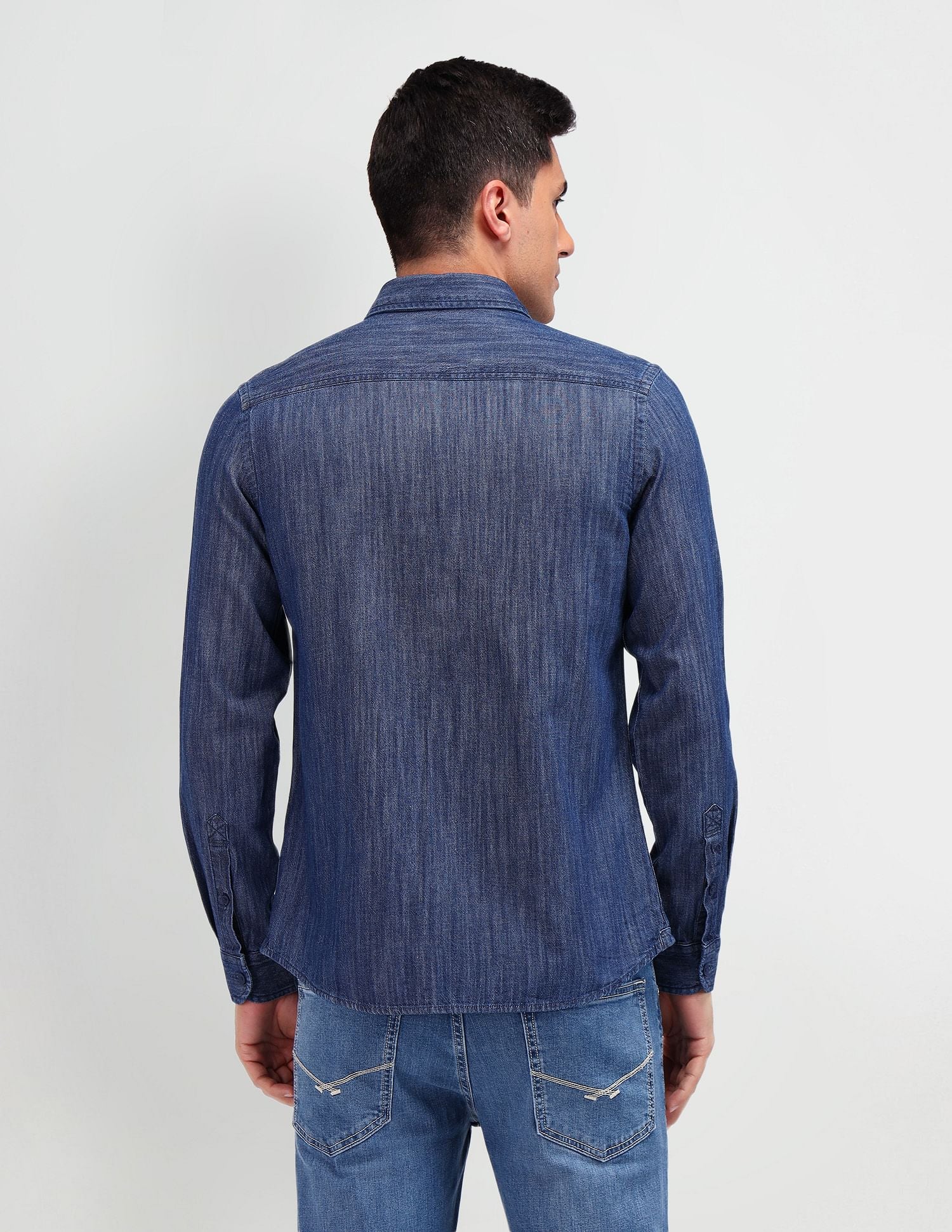 Slim Fit Chambray Shirt Dark Indigo - U.S. POLO ASSN. | Large