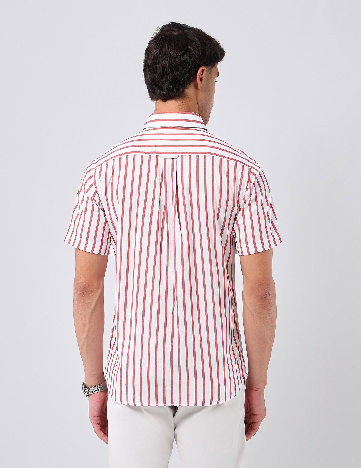 Vertical Striped 135Th Shirt Rust - U.S. Polo Assn. India | Large