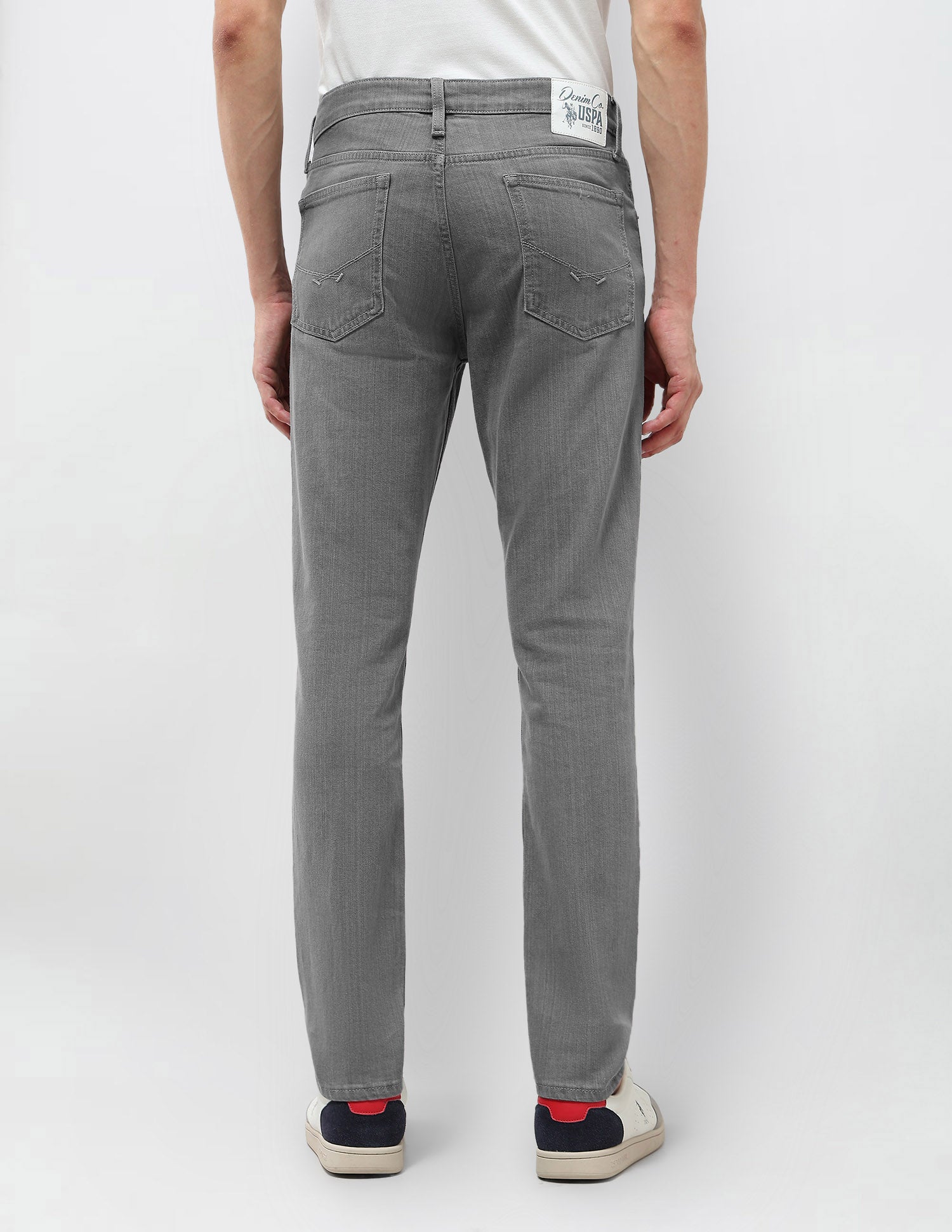 Brandon Slim Tapered Fit Mid Rise Jeans Grey - U.S. POLO ASSN. | Large