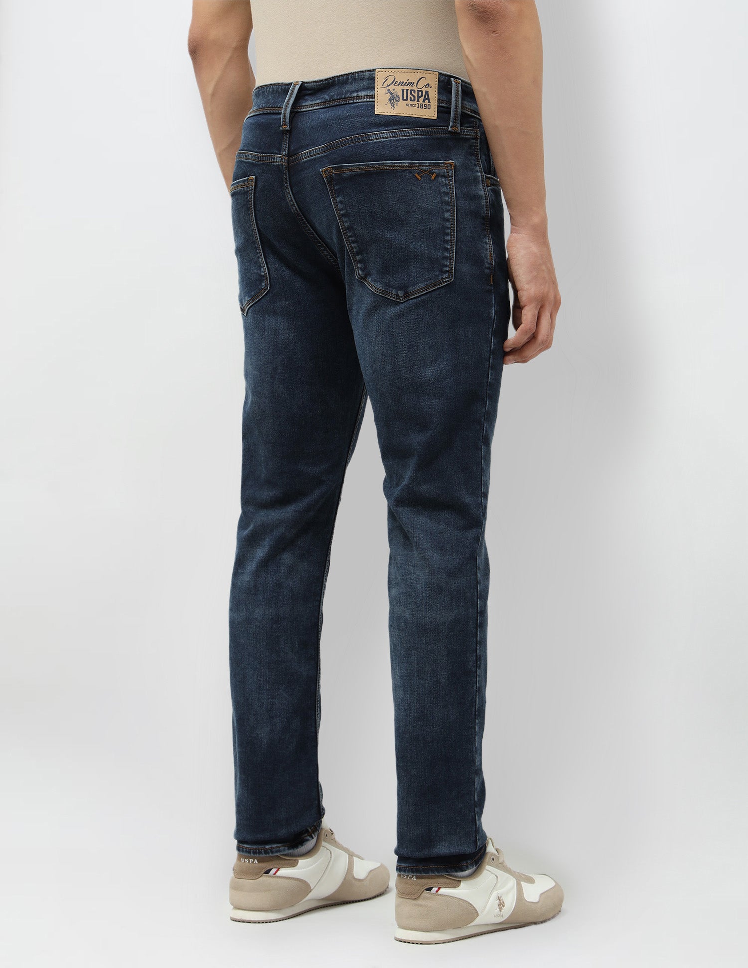 Brandon Slim Tapered Fit Blue Jeans Med Blue - U.S. POLO ASSN. | Large