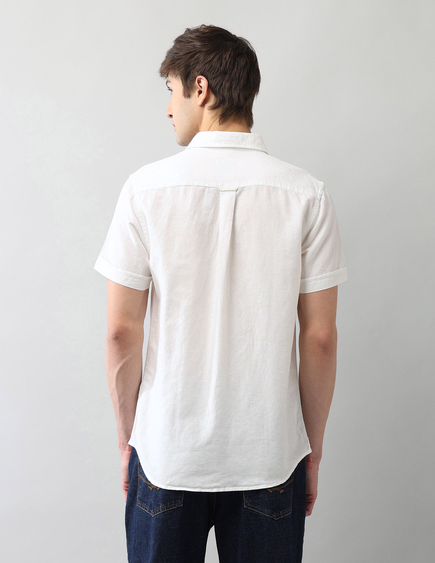 Solid Regular Fit Poplin Shirt White - U.S. Polo Assn. India | Large