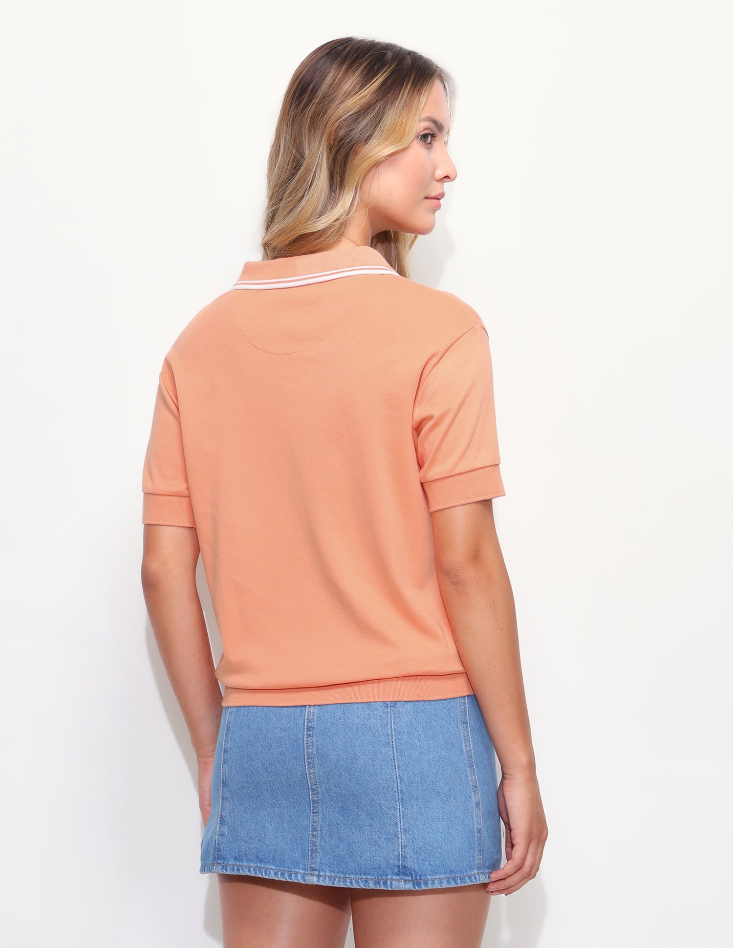 Solid Tipped Collar Regular Fit Polo Shirt Orange - U.S. Polo Assn. India | Large