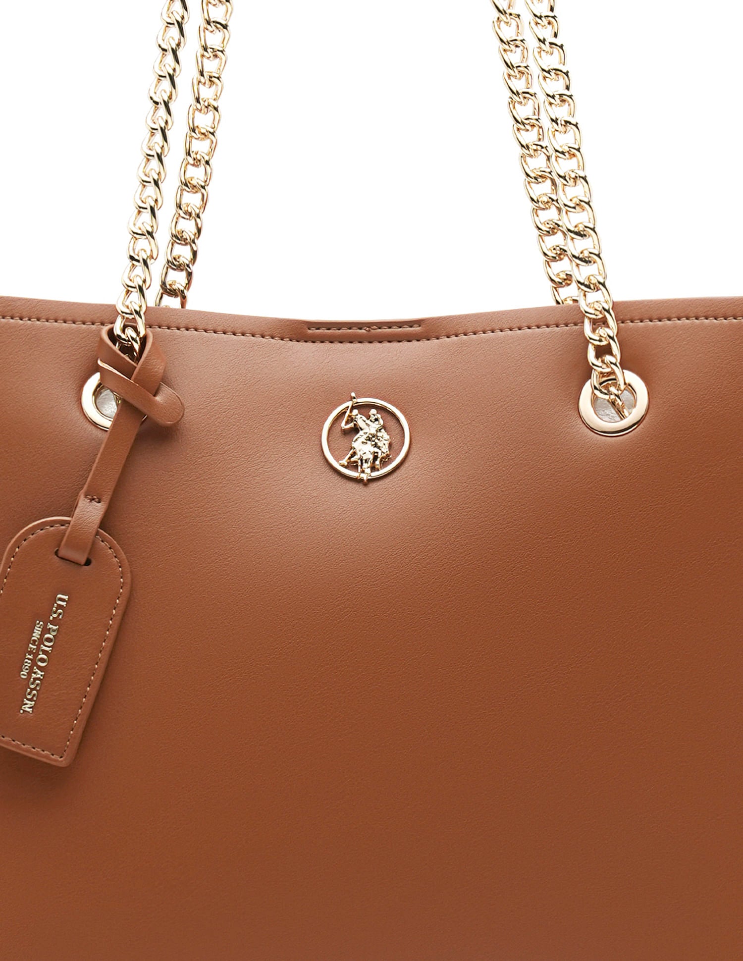 Gabby Solid Tote Bag Tan - U.S. POLO ASSN. | Large