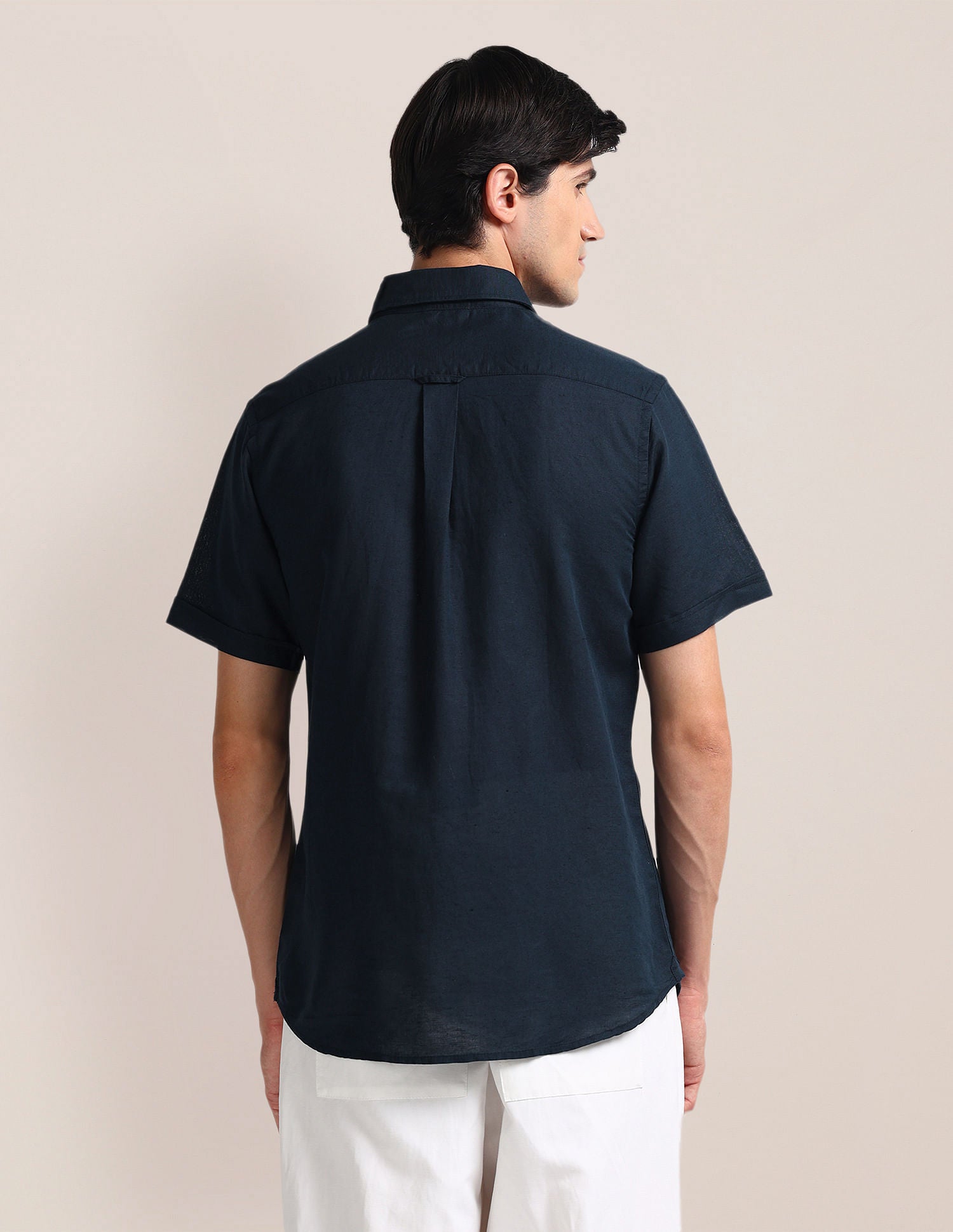 Solid Tailored Fit Shirt Navy - U.S. POLO ASSN. | Large