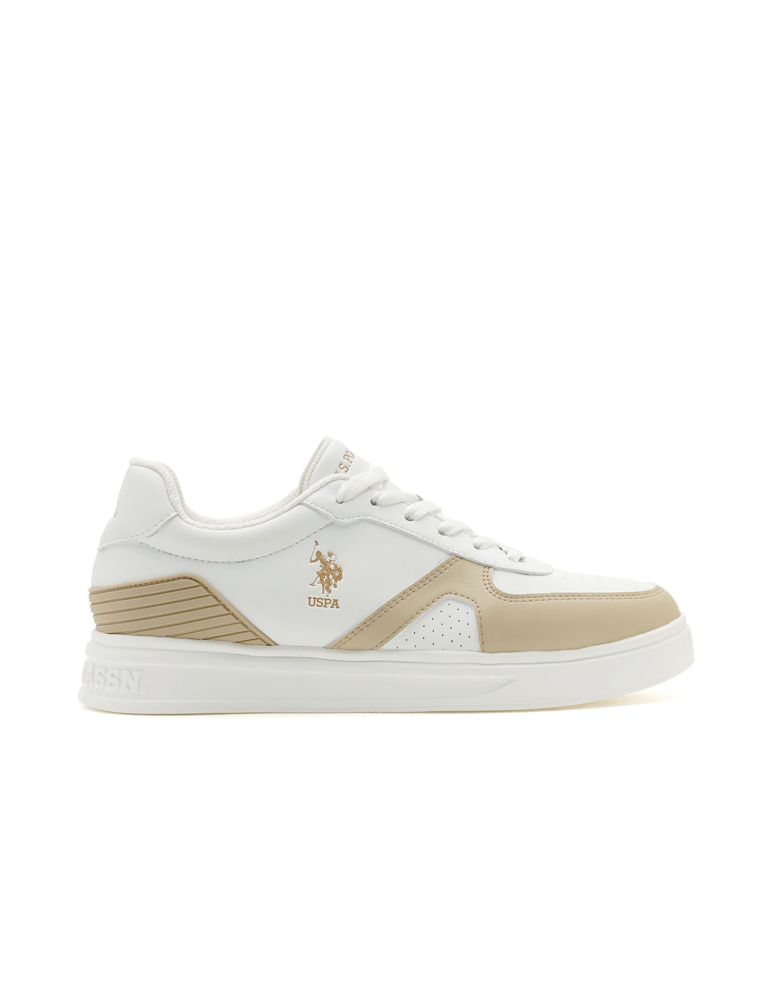 Men Nebo Colourblocked Sneakers Beige - U.S. Polo Assn. India | Large