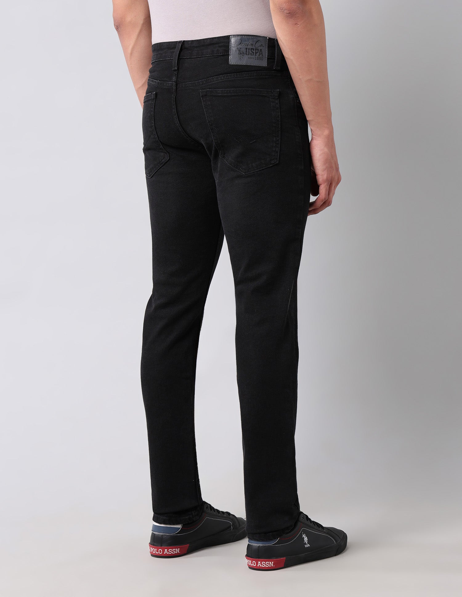 Regallo Skinny Fit Black Jeans Black - U.S. Polo Assn. India | Large