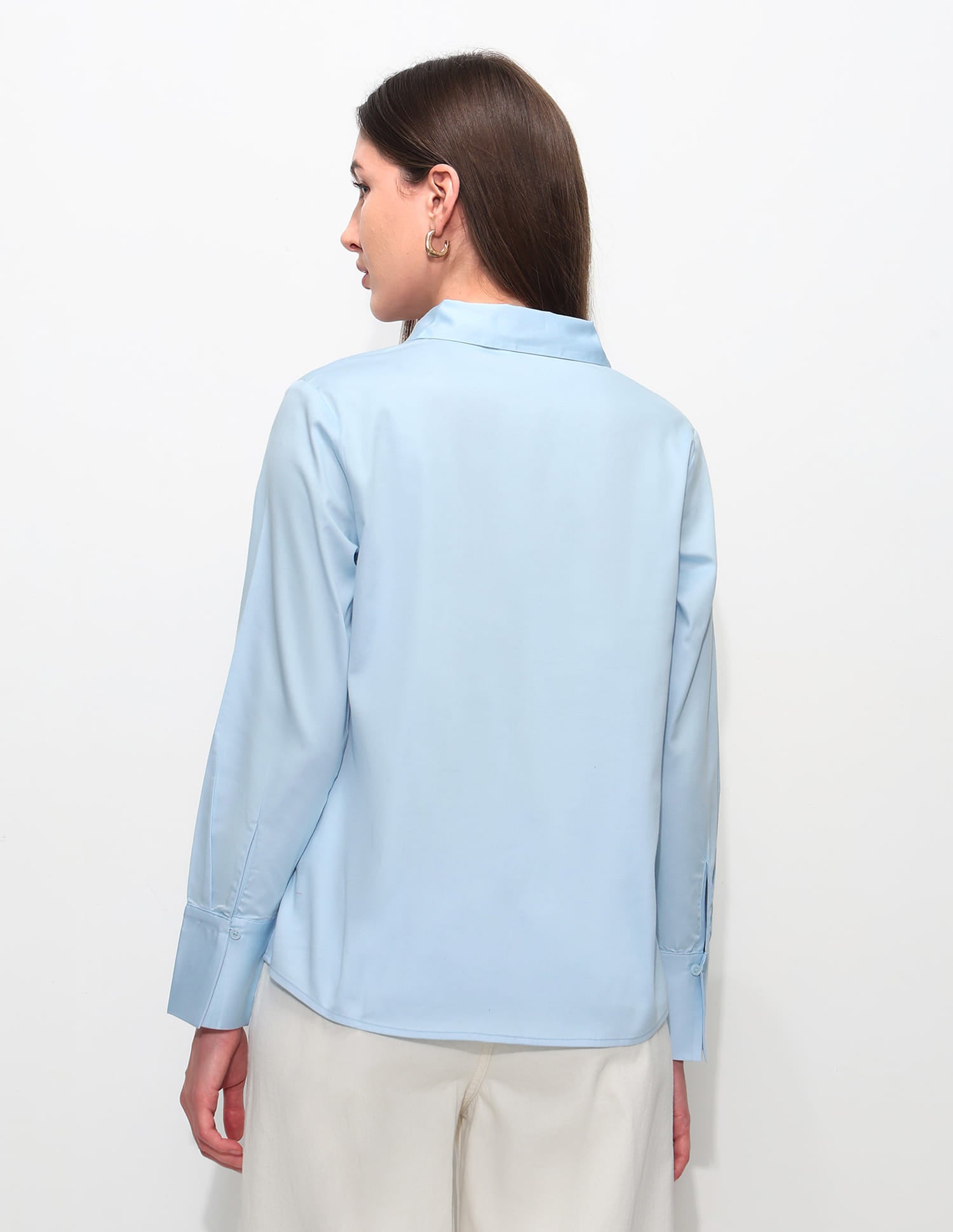 Regular Fit Solid Shirt Light Blue - U.S. Polo Assn. India | Large