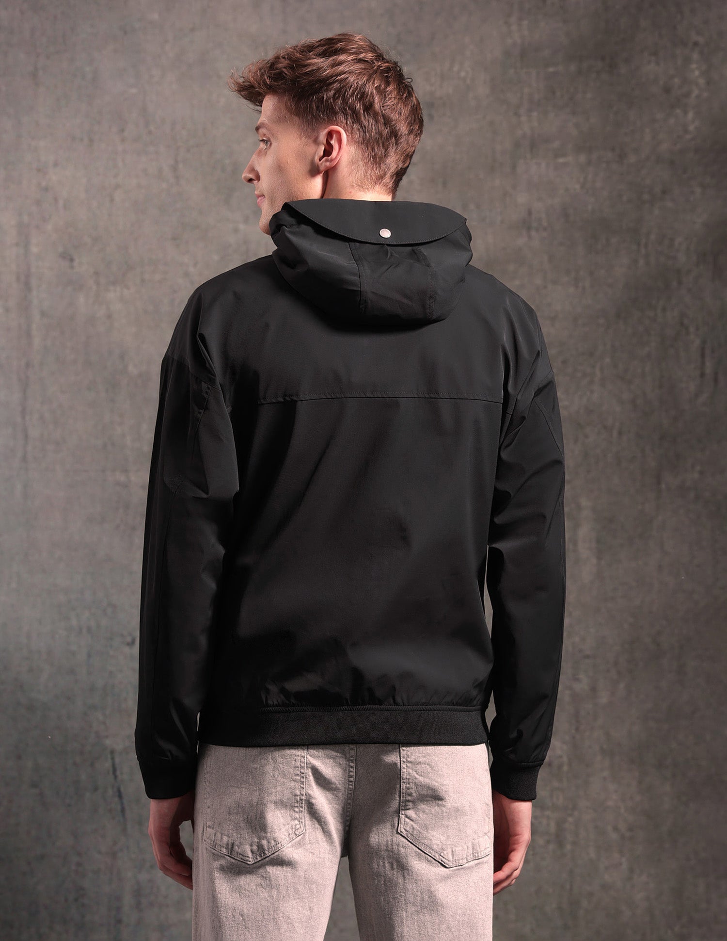 Brand Printed Black & Gold Casual Jacket Black - U.S. POLO ASSN. | Large