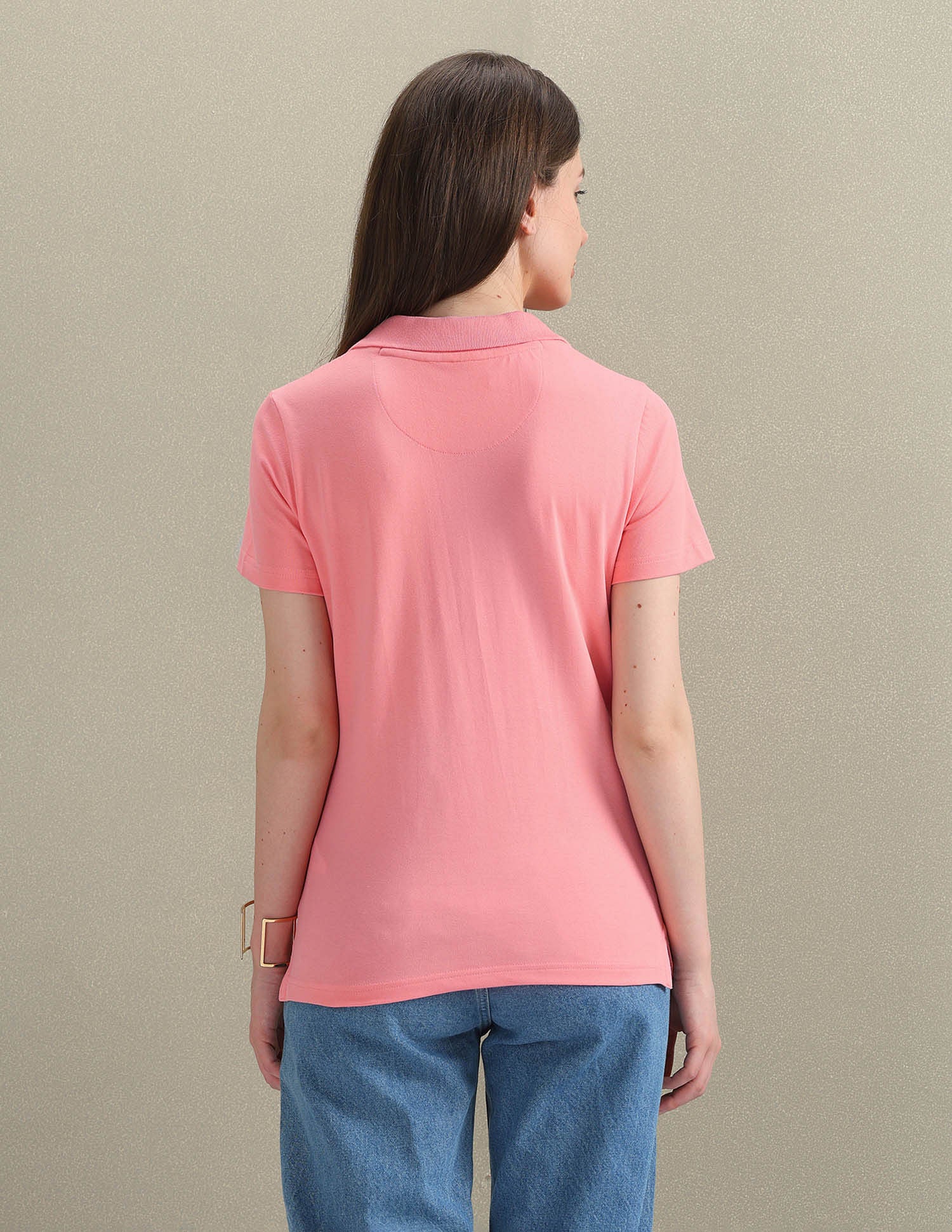 Open Placket Solid Polo Shirt Pink - U.S. POLO ASSN. | Large