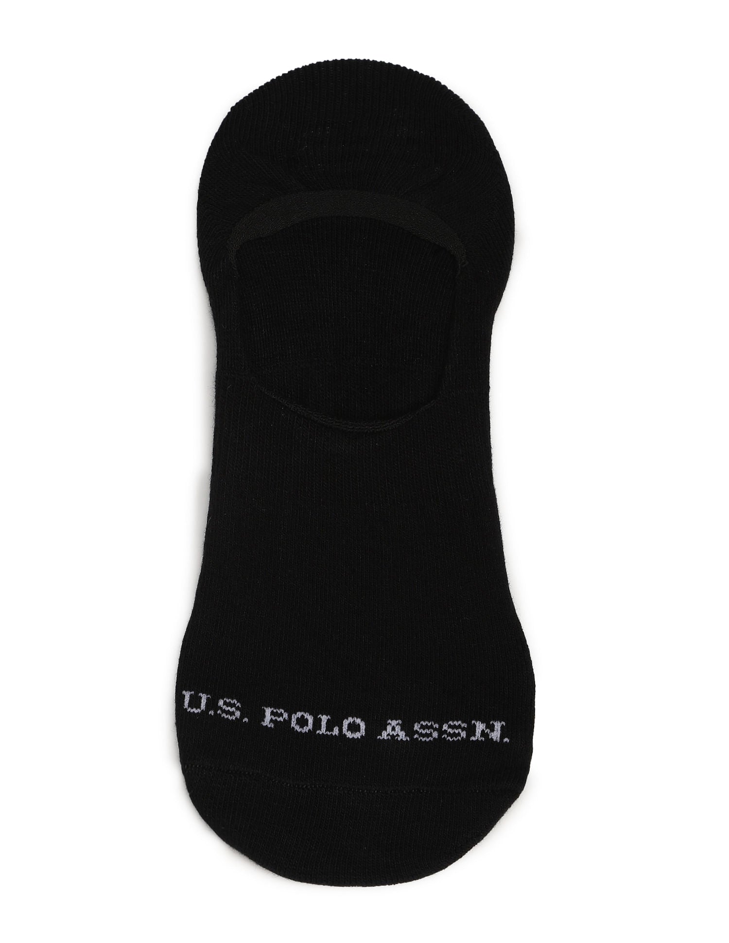 Silicone Grip No Show I646 Socks - Pack Of 3 Black - U.S. POLO ASSN. | Large