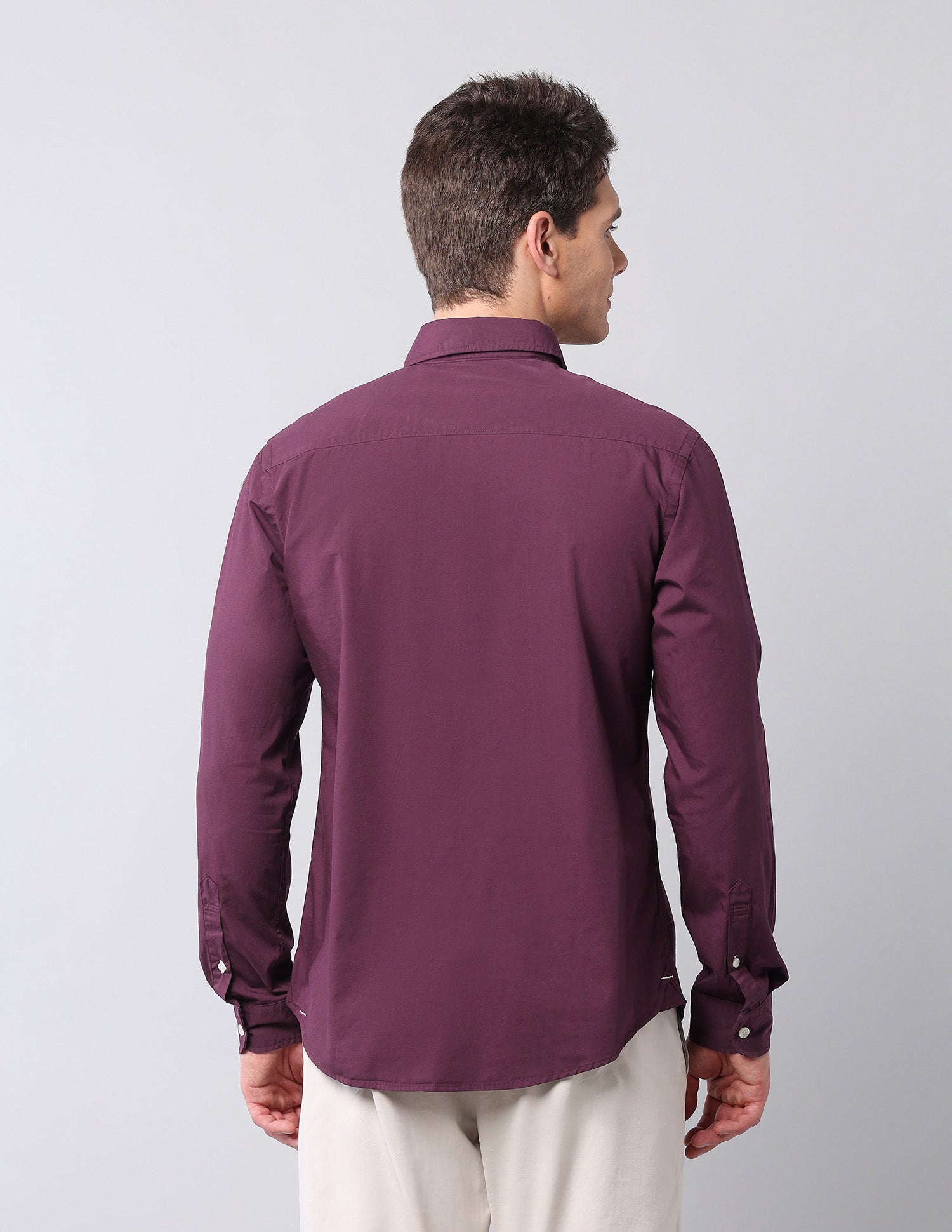 Pure Cotton Regular Fit Shirt Wine - U.S. Polo Assn. India | Large