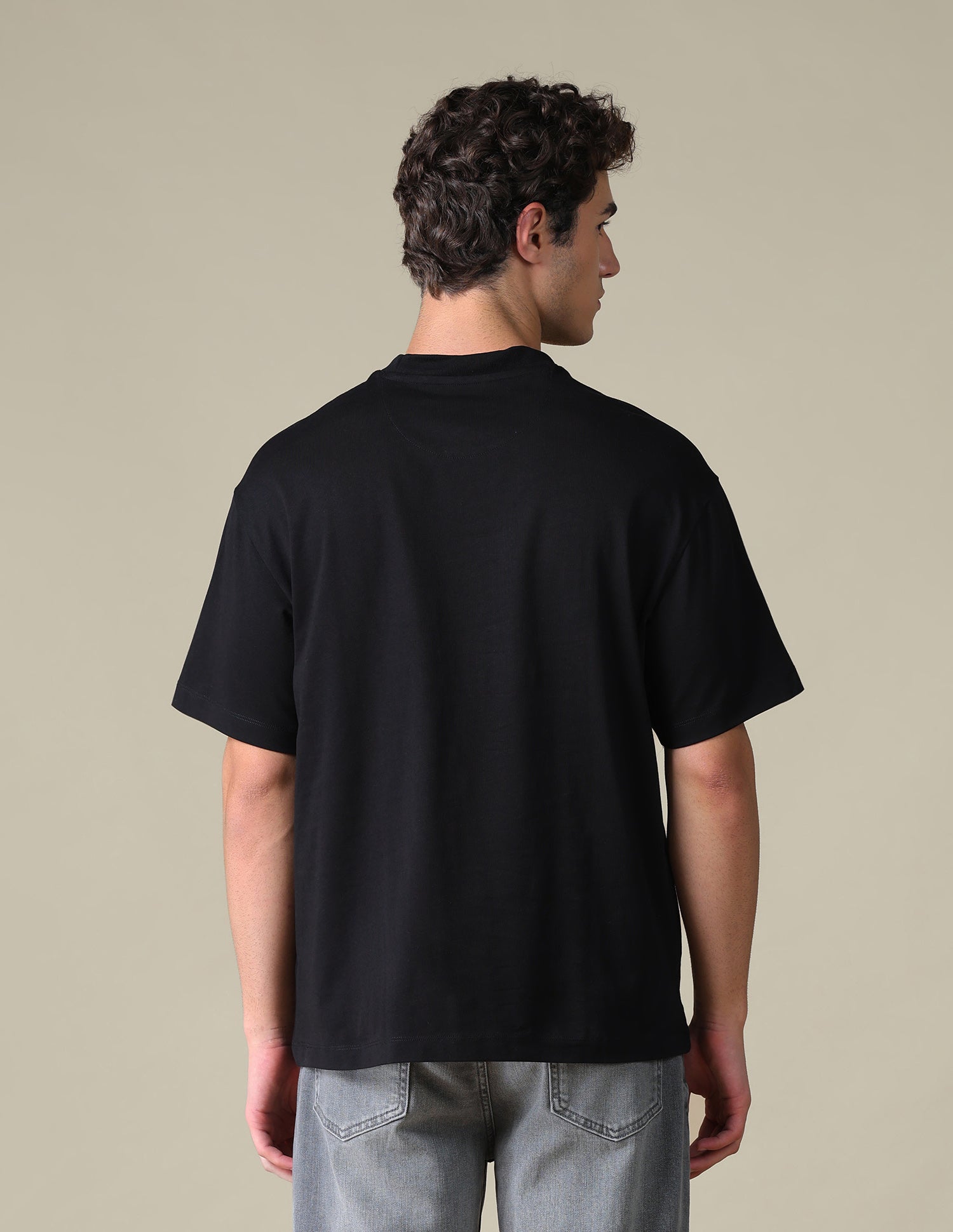 Relaxed Fit Solid T-Shirt Black - U.S. Polo Assn. India | Large