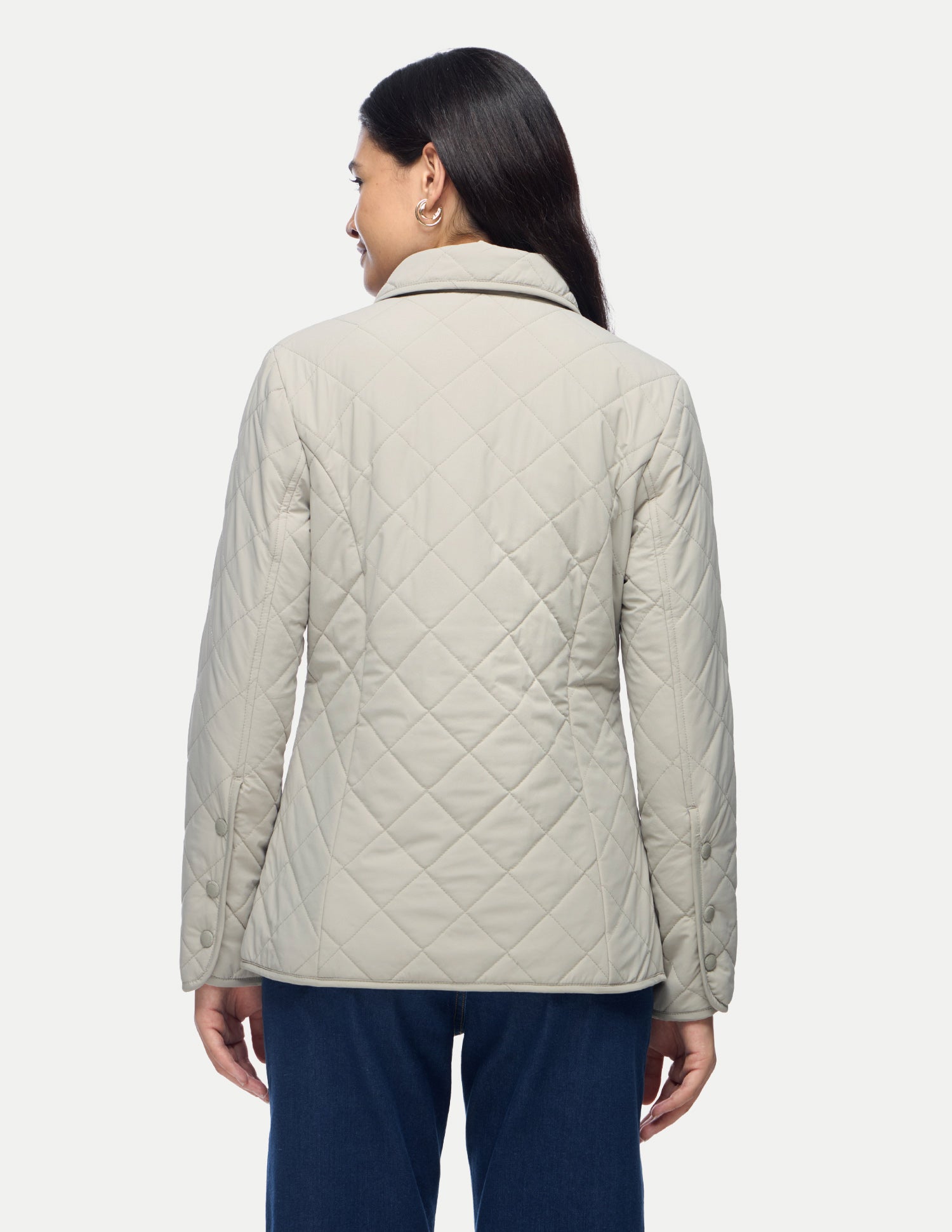 Solid Regular Fit Quilted Jacket Grey - U.S. Polo Assn. India | Large