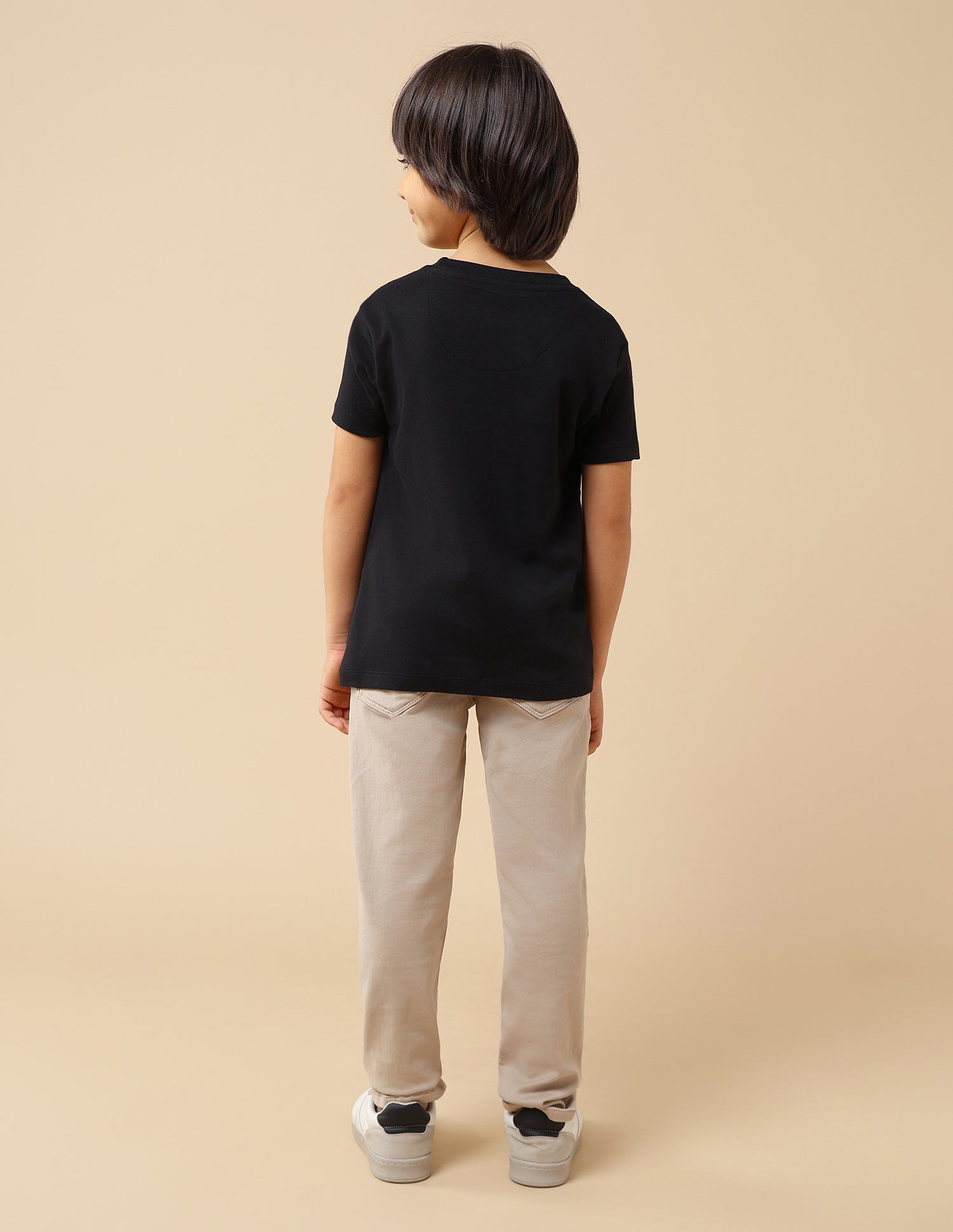 Boys Graphic Brand Embossed Regular Fit T-Shirt Black - U.S. POLO ASSN. | Large