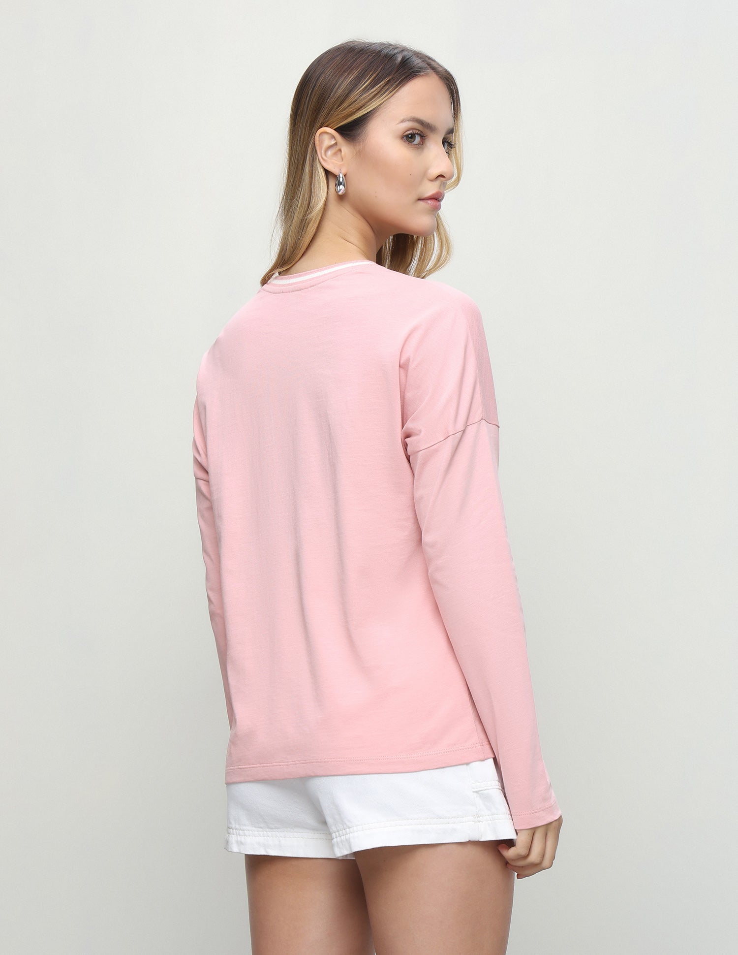 Graphic Brand Printed Relaxed Fit T-Shirt Light Pink - U.S. Polo Assn. India | Large