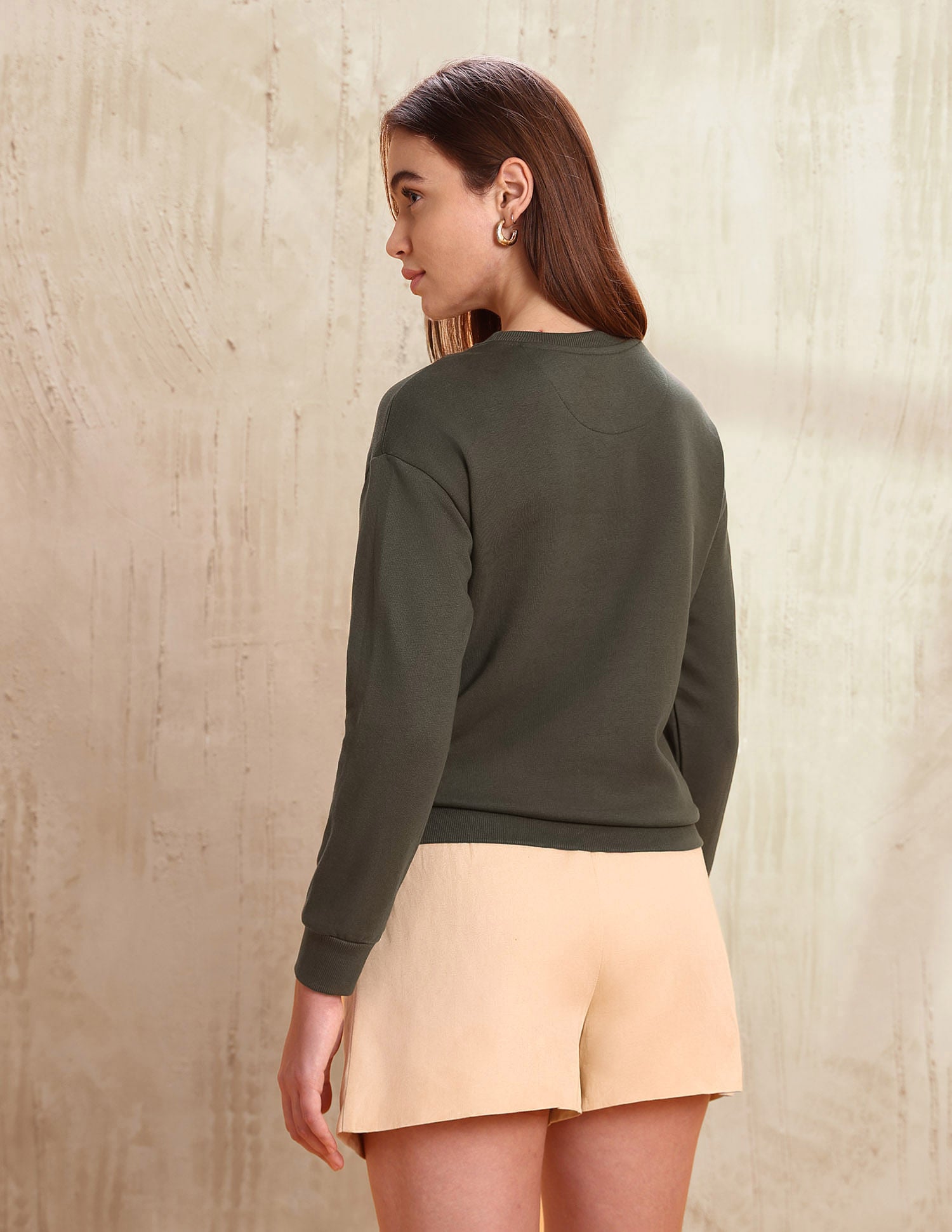 Floral Printed Regular Fit Sweater Green - U.S. POLO ASSN. | Large