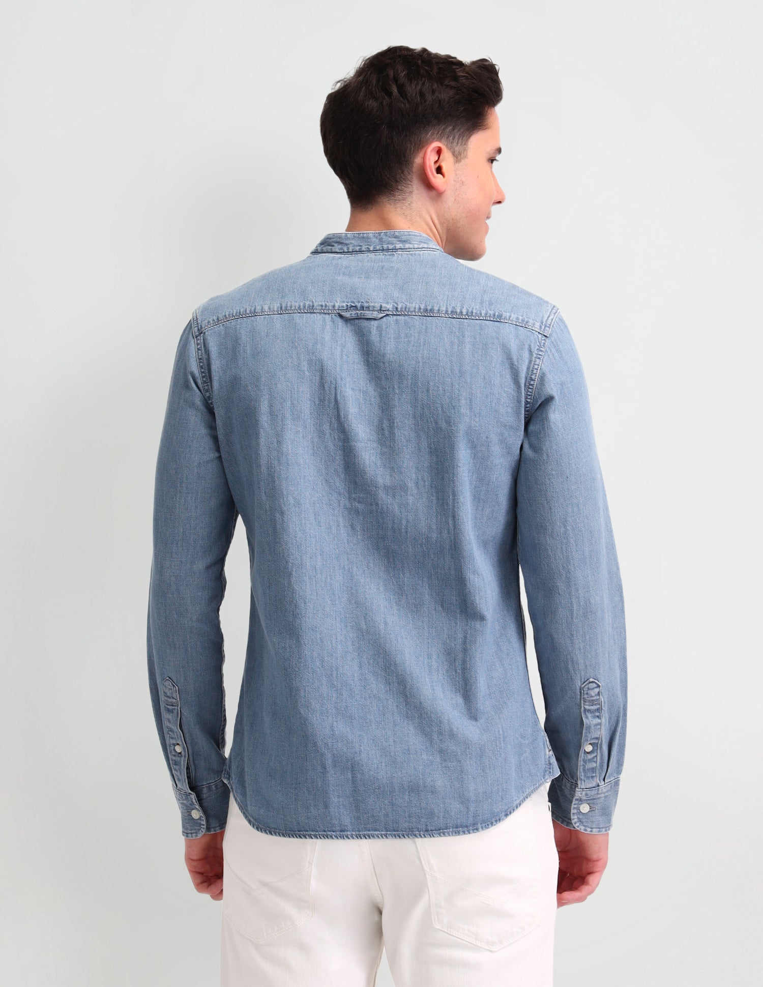 Solid Regular Fit Shirt Indigo - U.S. POLO ASSN. | Large