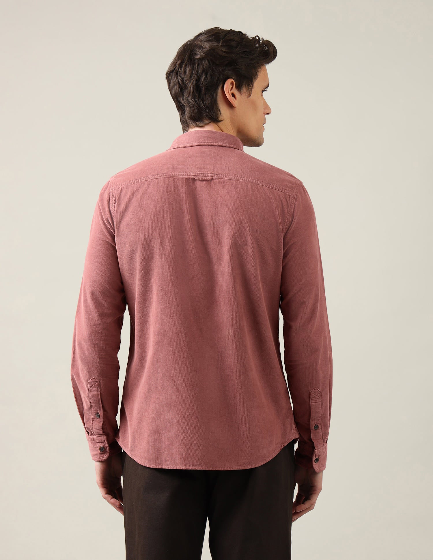 Regular Fit Corduroy Shirt Pink - U.S. Polo Assn. India | Large