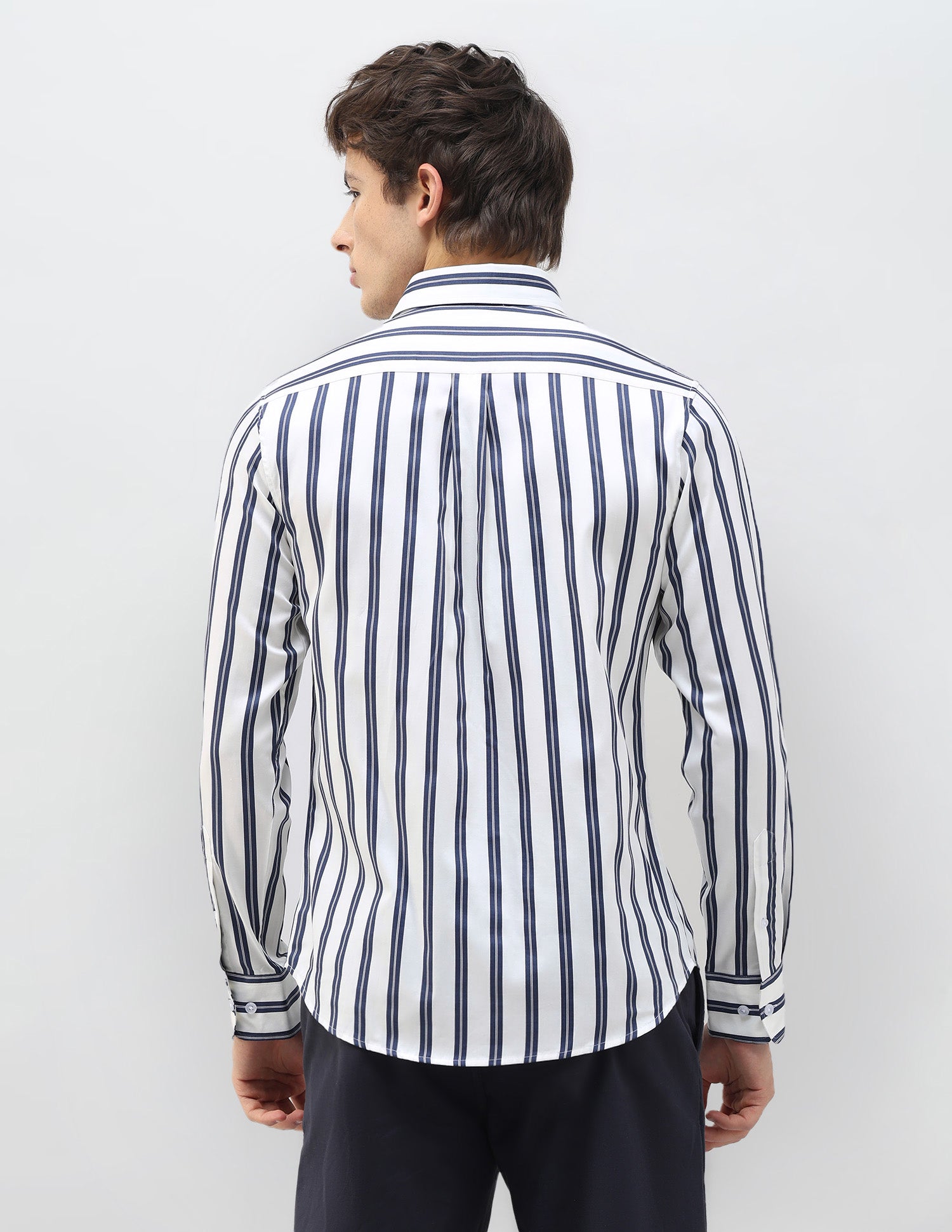 New Port Marina Vertical Striped Shirt Blue - U.S. Polo Assn. India | Large