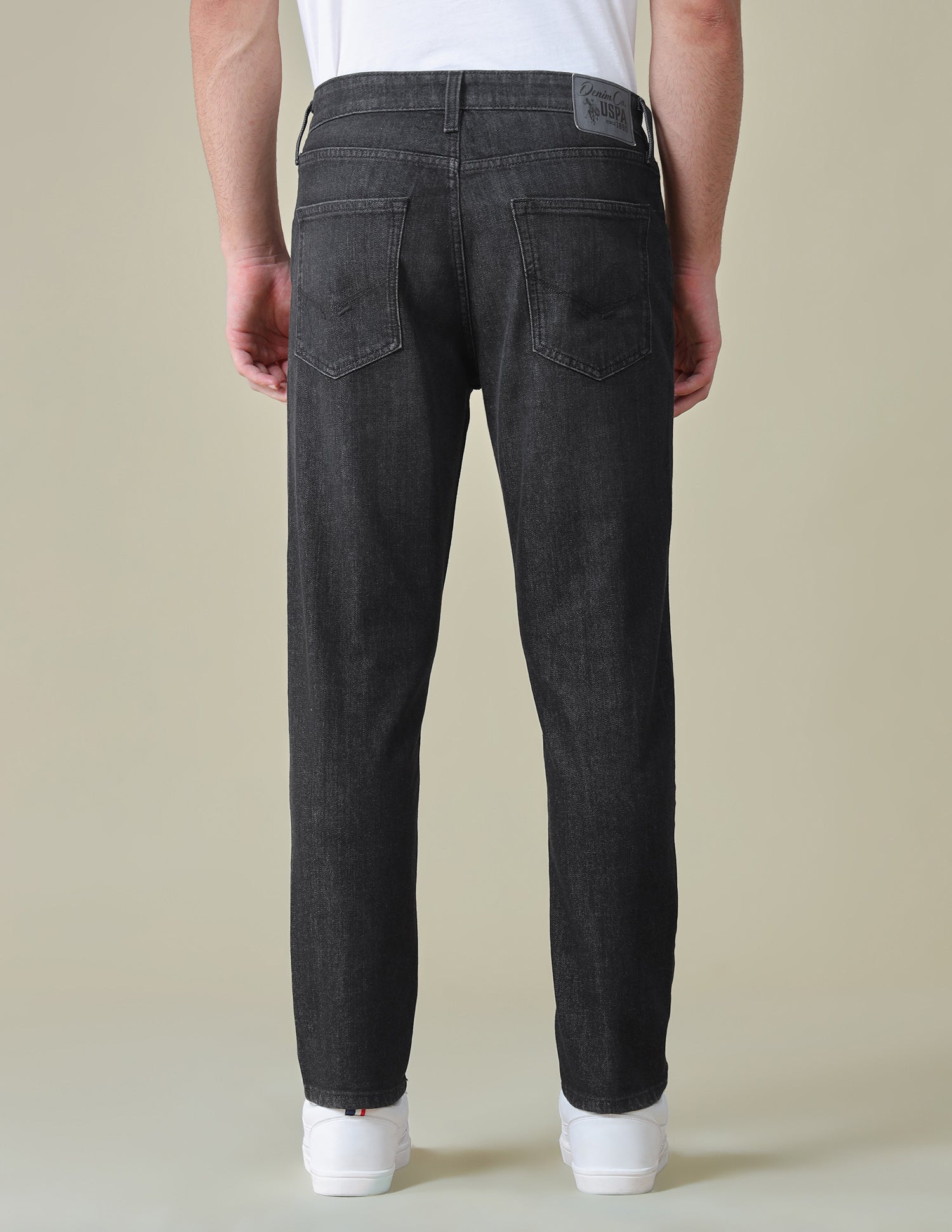 Cole Comfort Cropped Fit Black Jeans Black - U.S. Polo Assn. India | Large