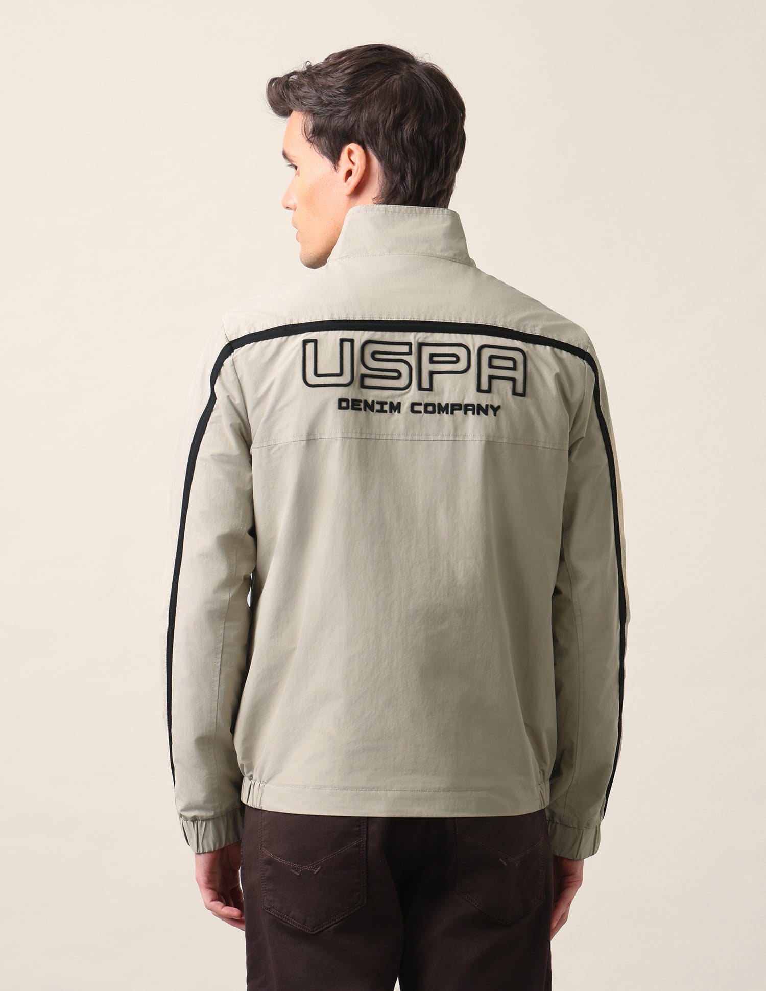 Regular Fit Solid Casual Jacket Beige - U.S. Polo Assn. India | Large
