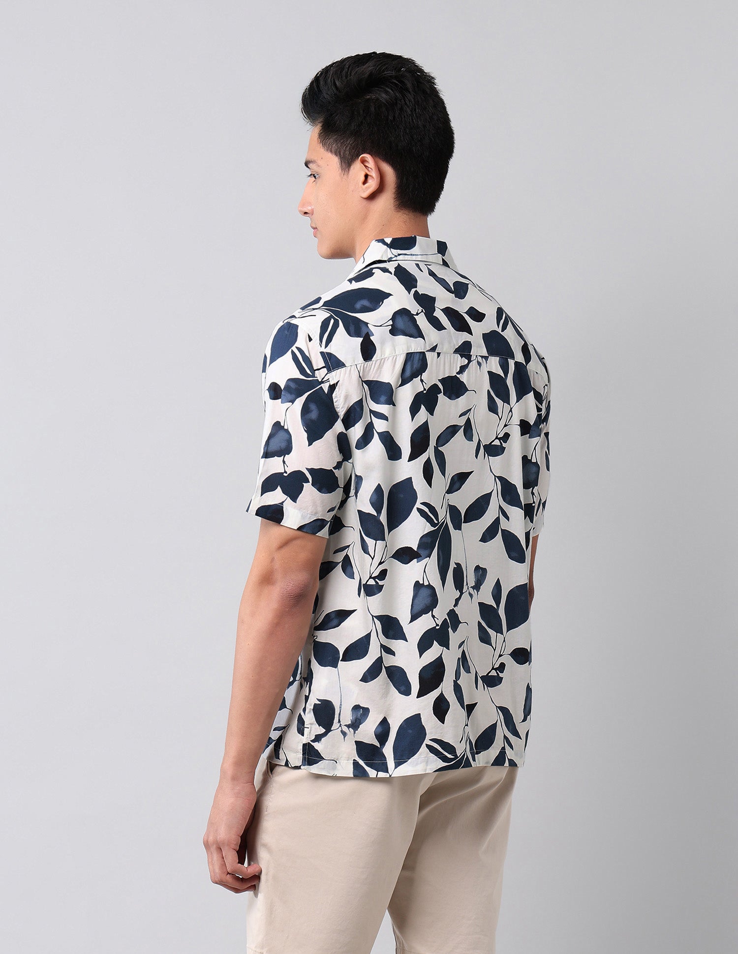 Relaxed Fit Tropical Printed Shirt Navy - U.S. Polo Assn. India | Large