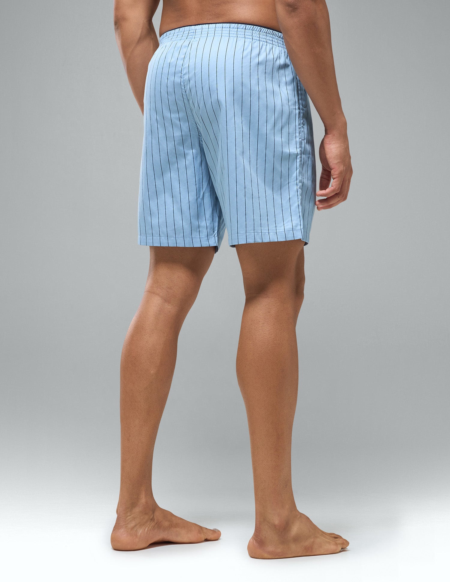 Printed Mid Rise OEX22 Boxer Shorts Light Blue - U.S. Polo Assn. India | Large