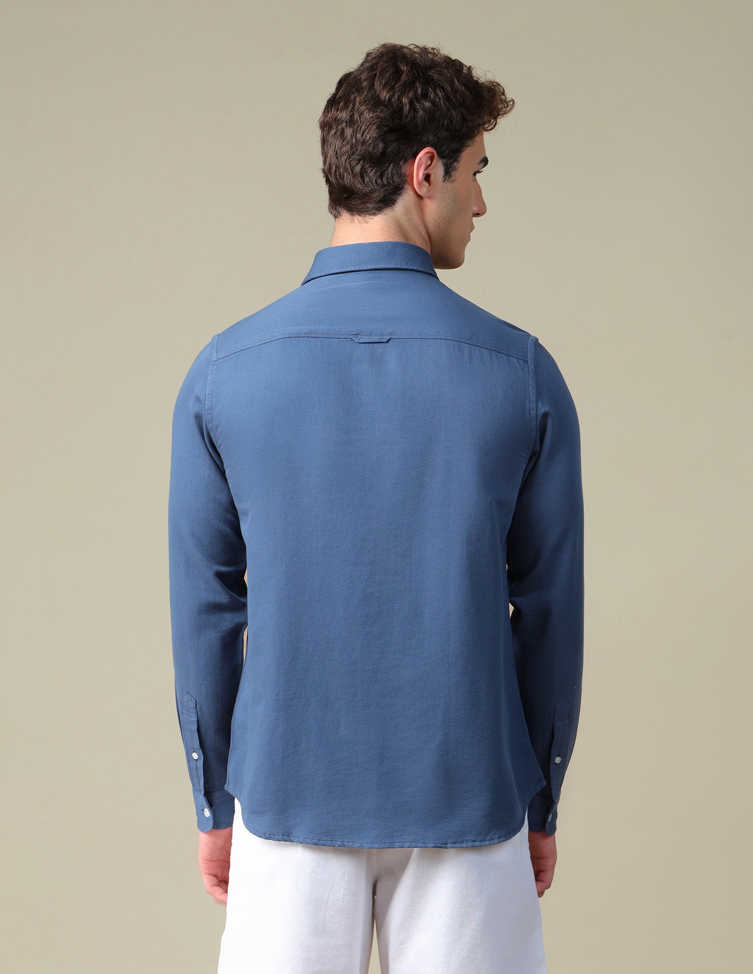 Solid Regular Fit Shirt Blue - U.S. Polo Assn. India | Large