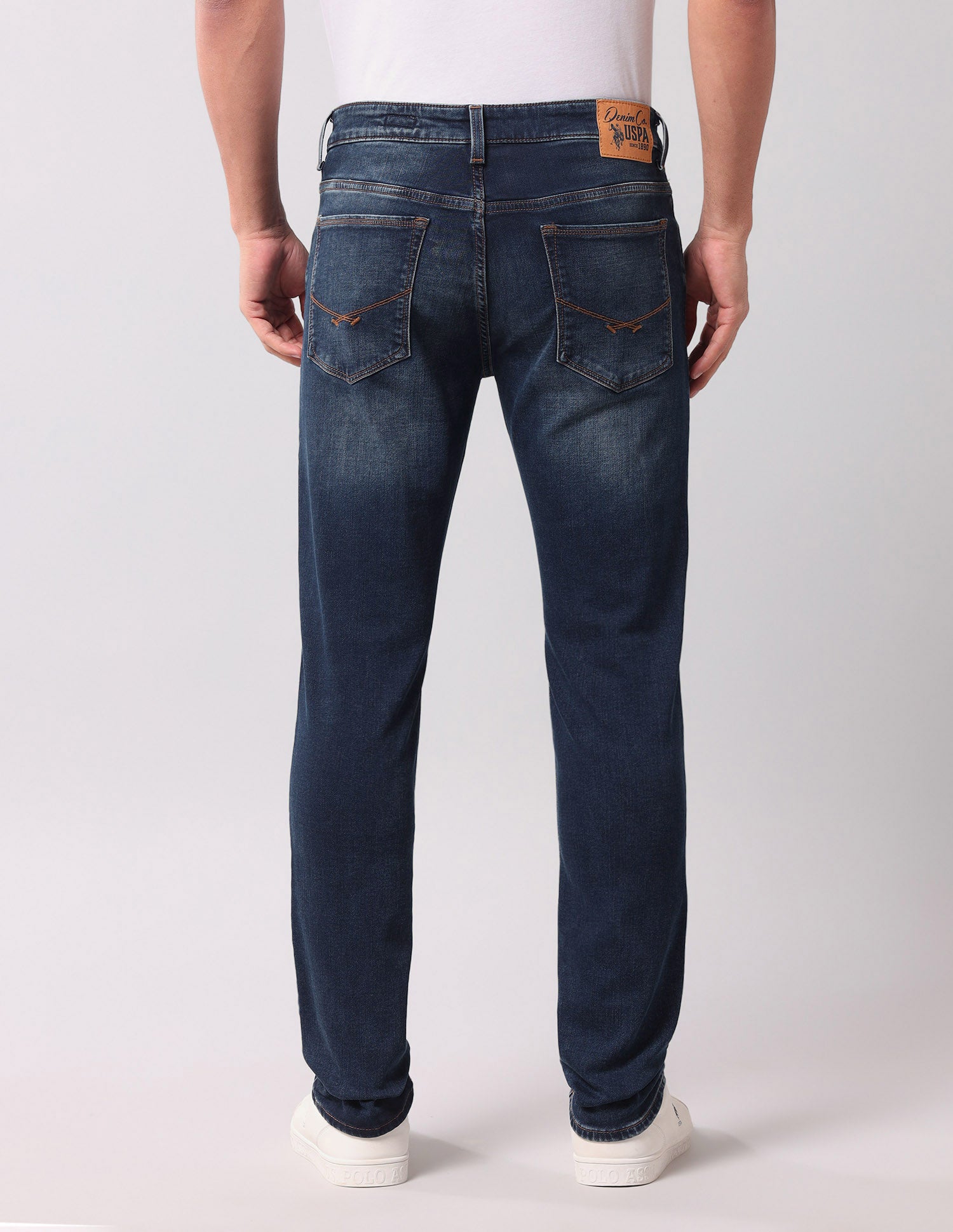 Brandon Slim Tapered Fit Blue Jeans Blue - U.S. Polo Assn. India | Large
