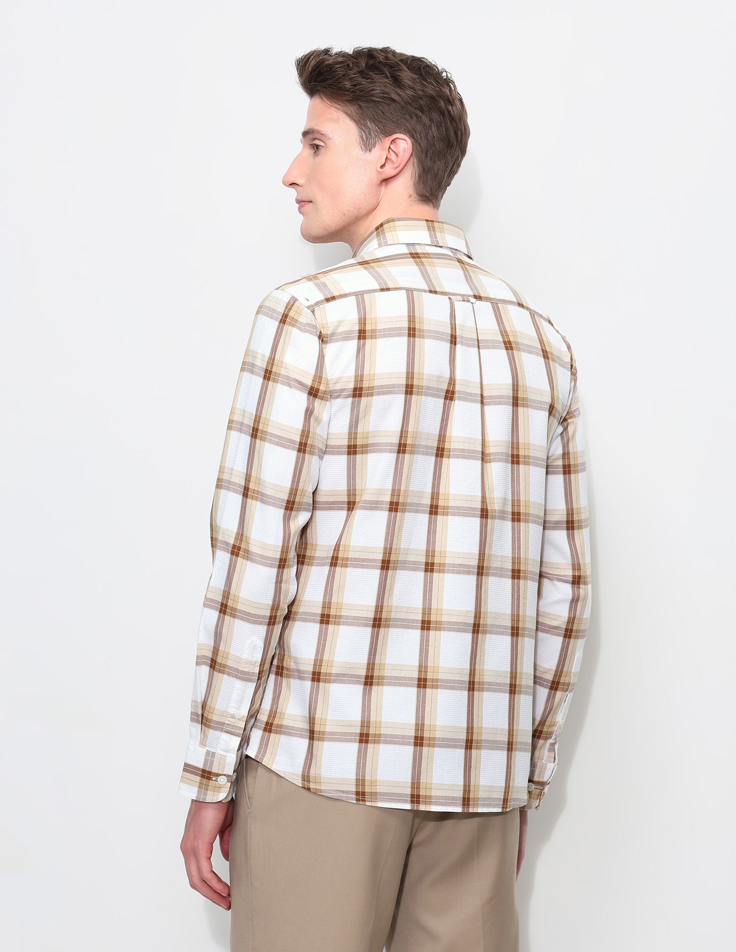 White Harbour Tartan Checked Shirt Mustard - U.S. Polo Assn. India | Large