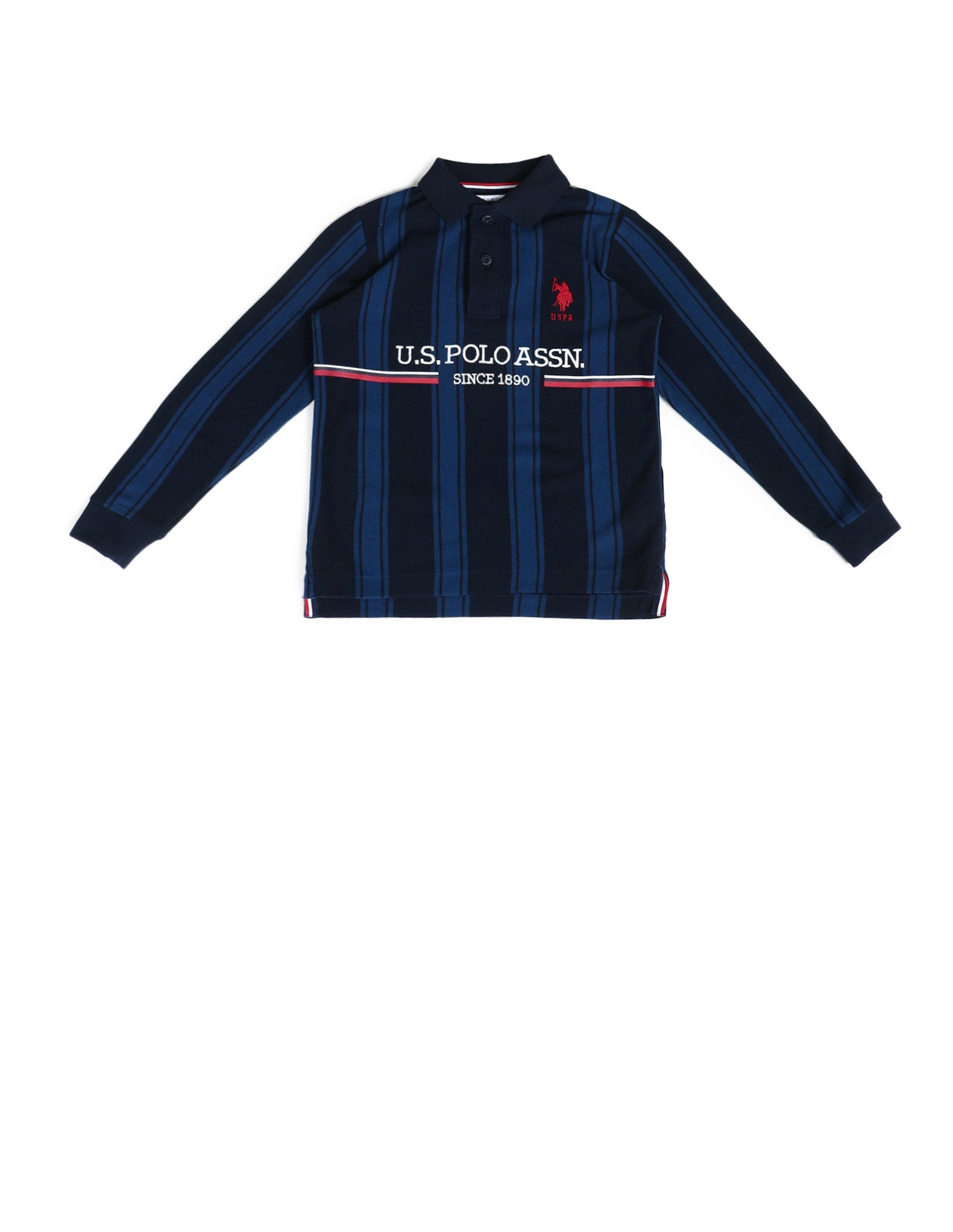 Boys Graphic Printed Regular Fit Polo Shirts Navy - U.S. Polo Assn. India | Large