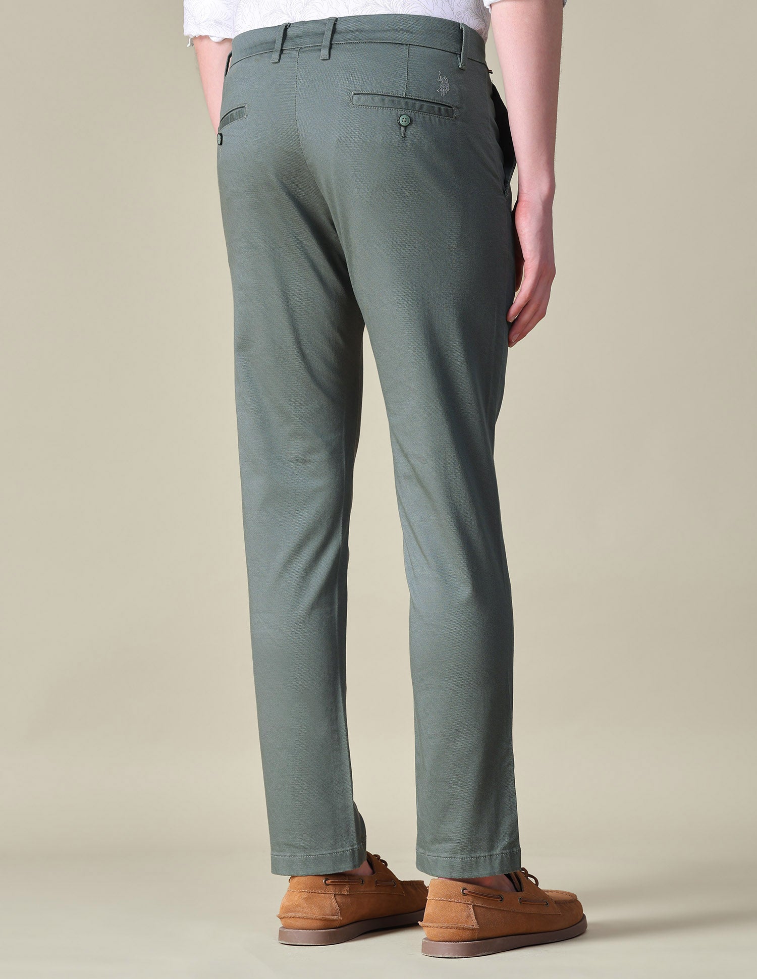 Satin Relaxed Fit Trousers Grey - U.S. POLO ASSN. | Large