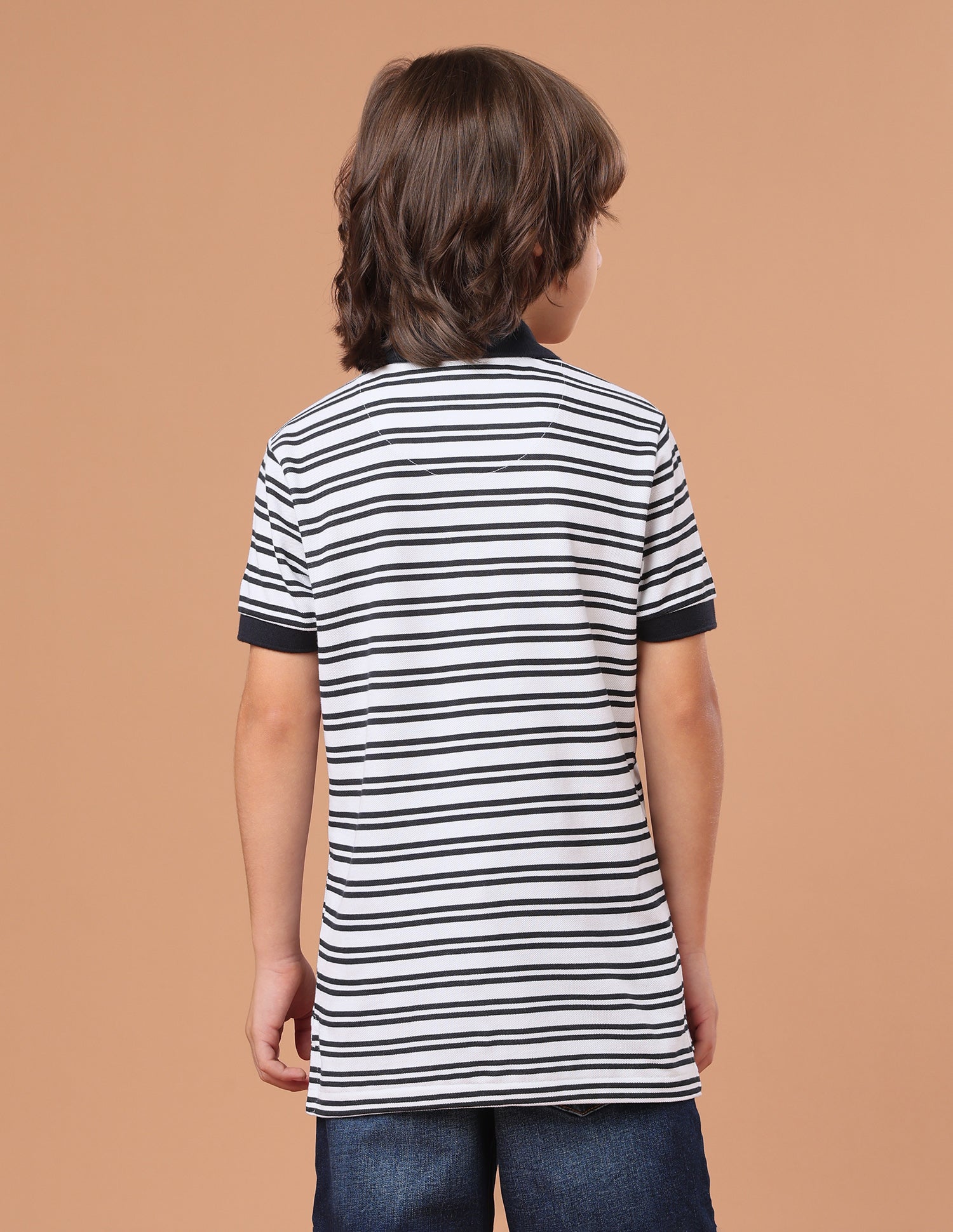 Horizontal Striped Regular Fit Polo Shirt Navy - U.S. Polo Assn. India | Large